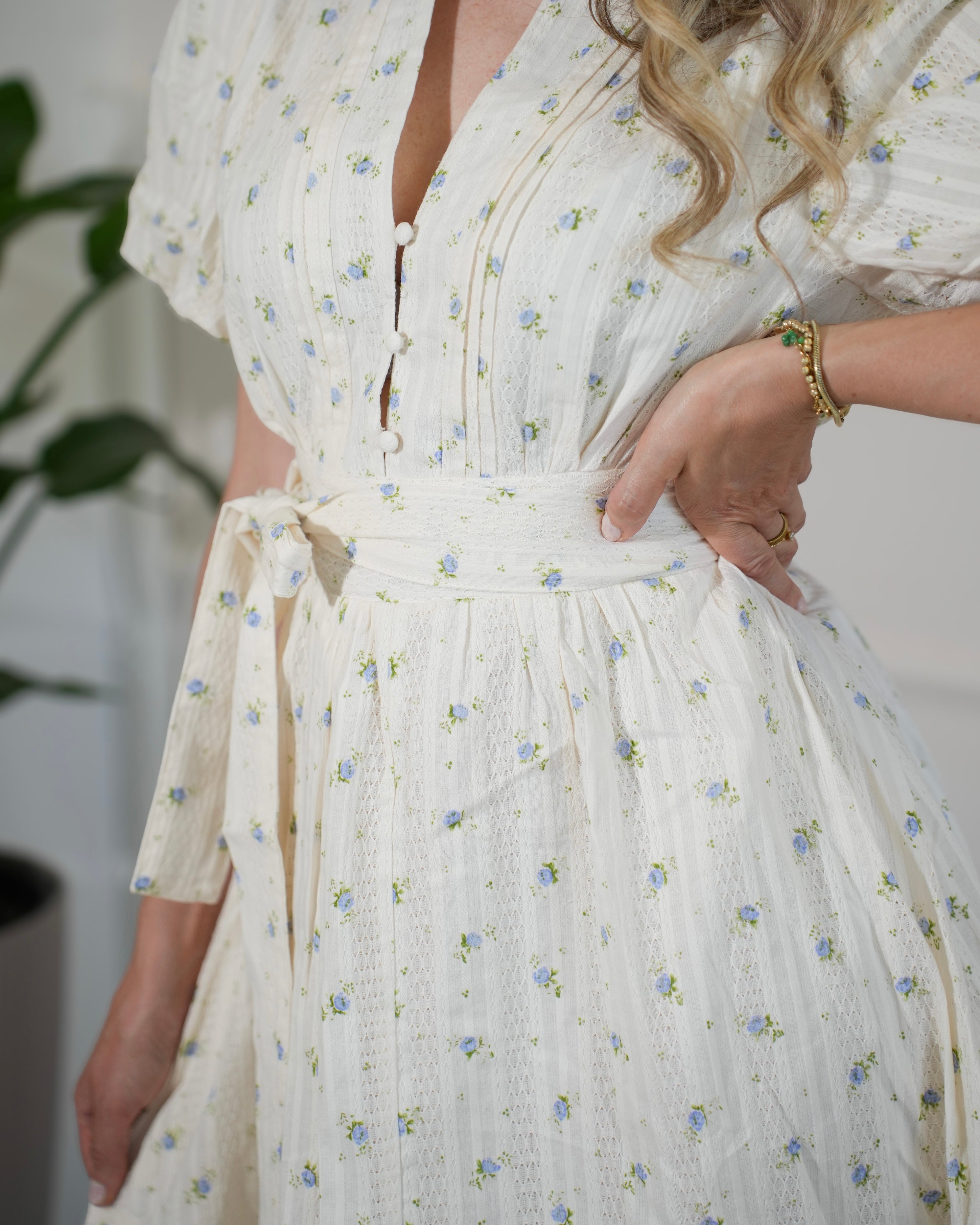 Musselinkleid Summer Romance Blau