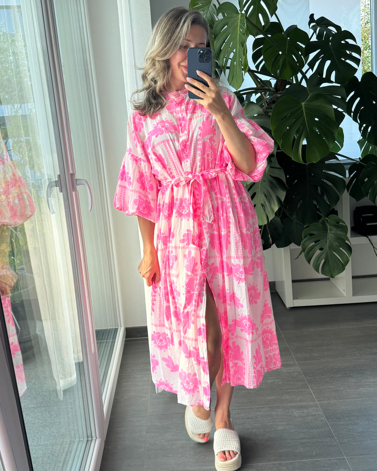 Kleid Livia weiß Pink