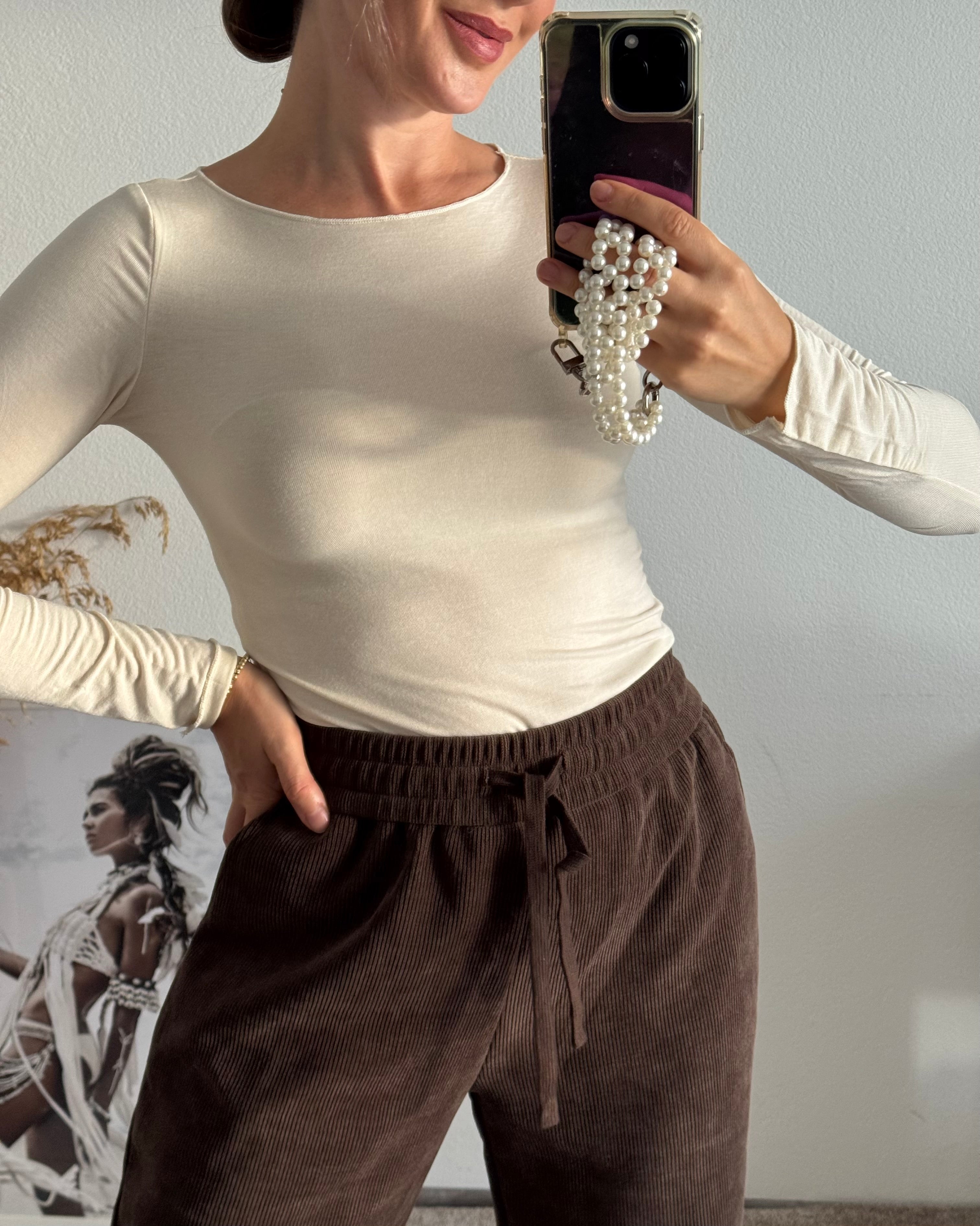 Supersoft & Stretchy Basictop BEIGE