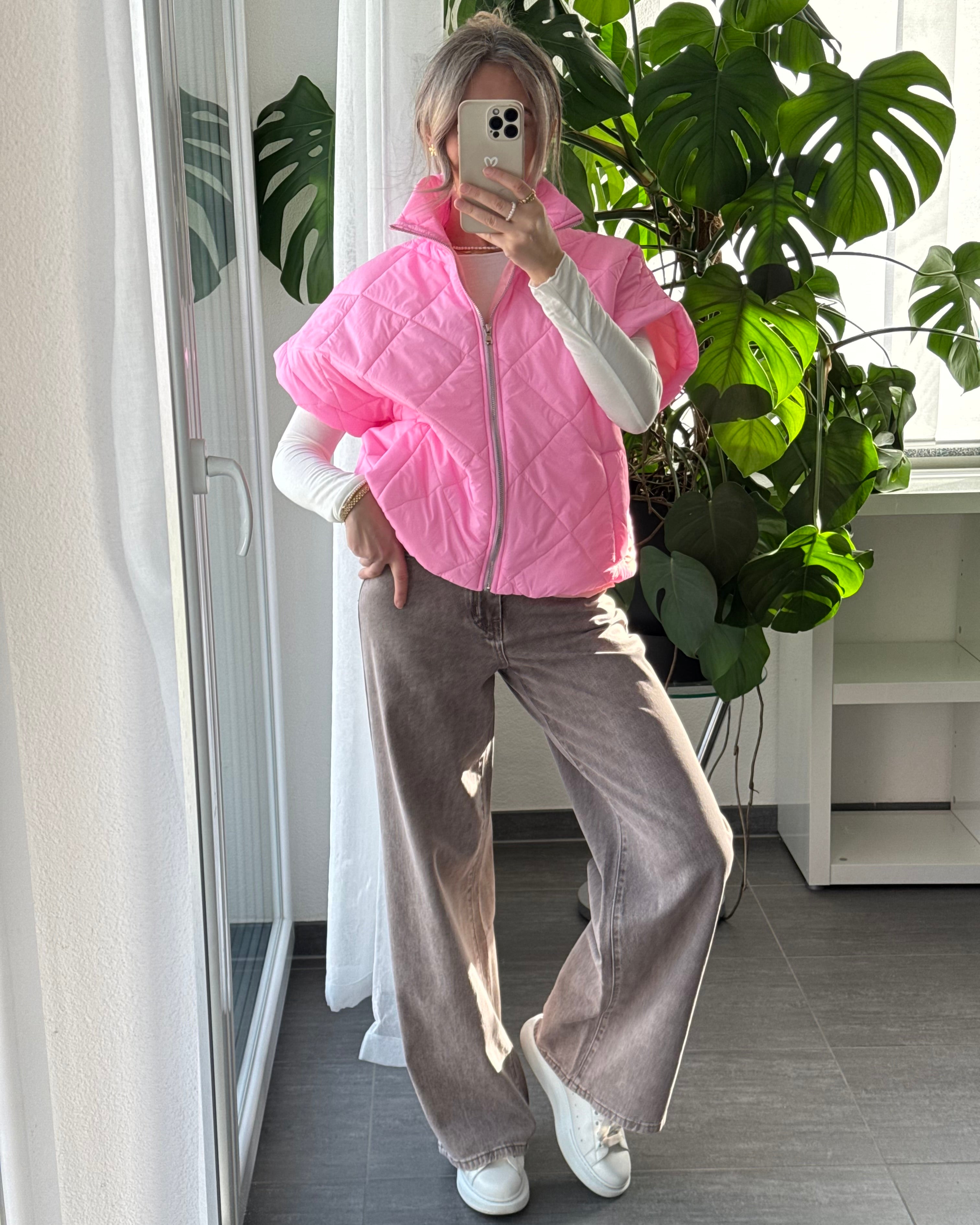 Weste gesteppt Rosa