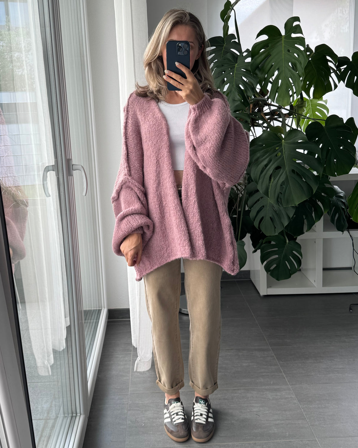 Offener Oversize Cardigan Lea Altrosa