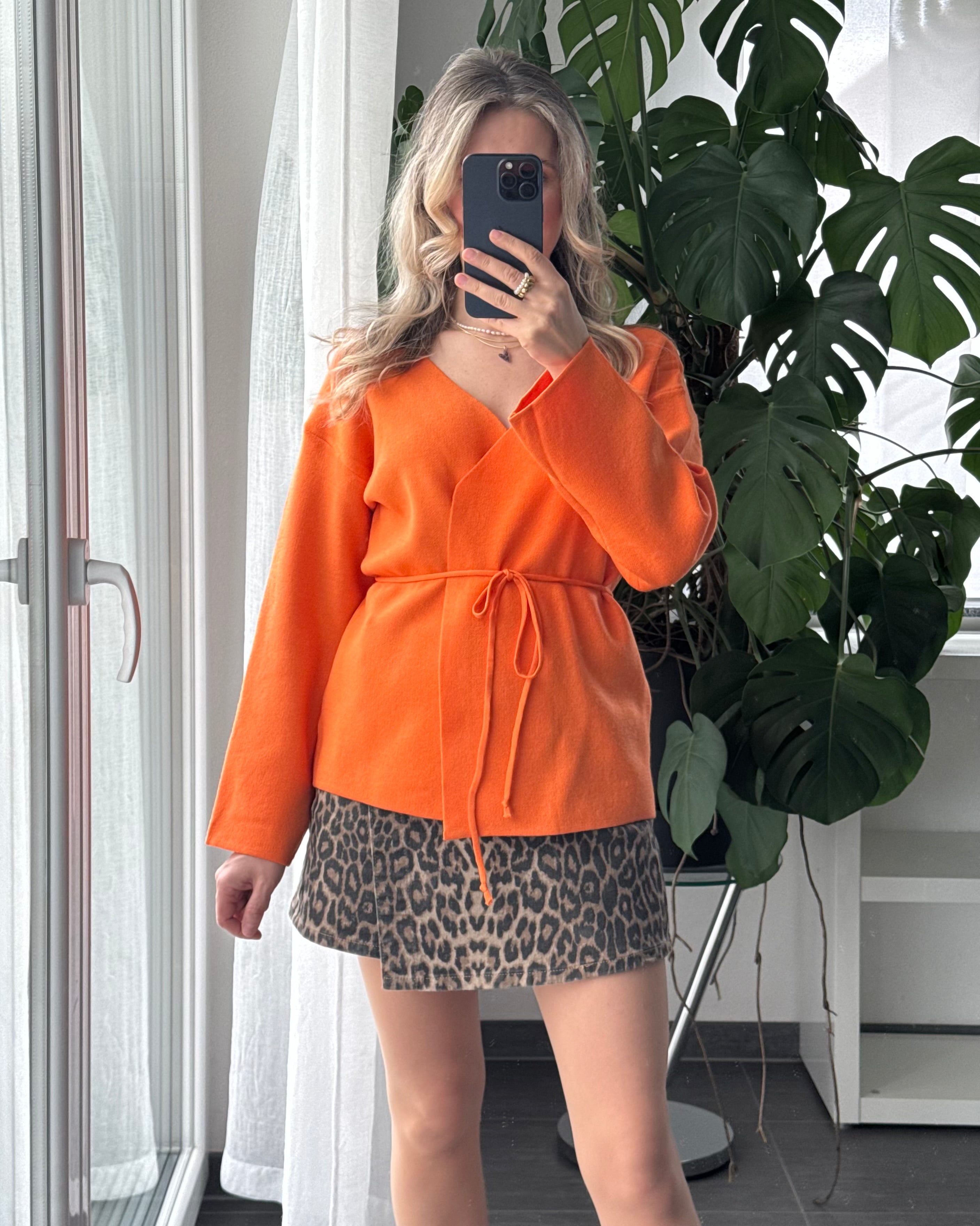 Wickelcardigan Orange Dream