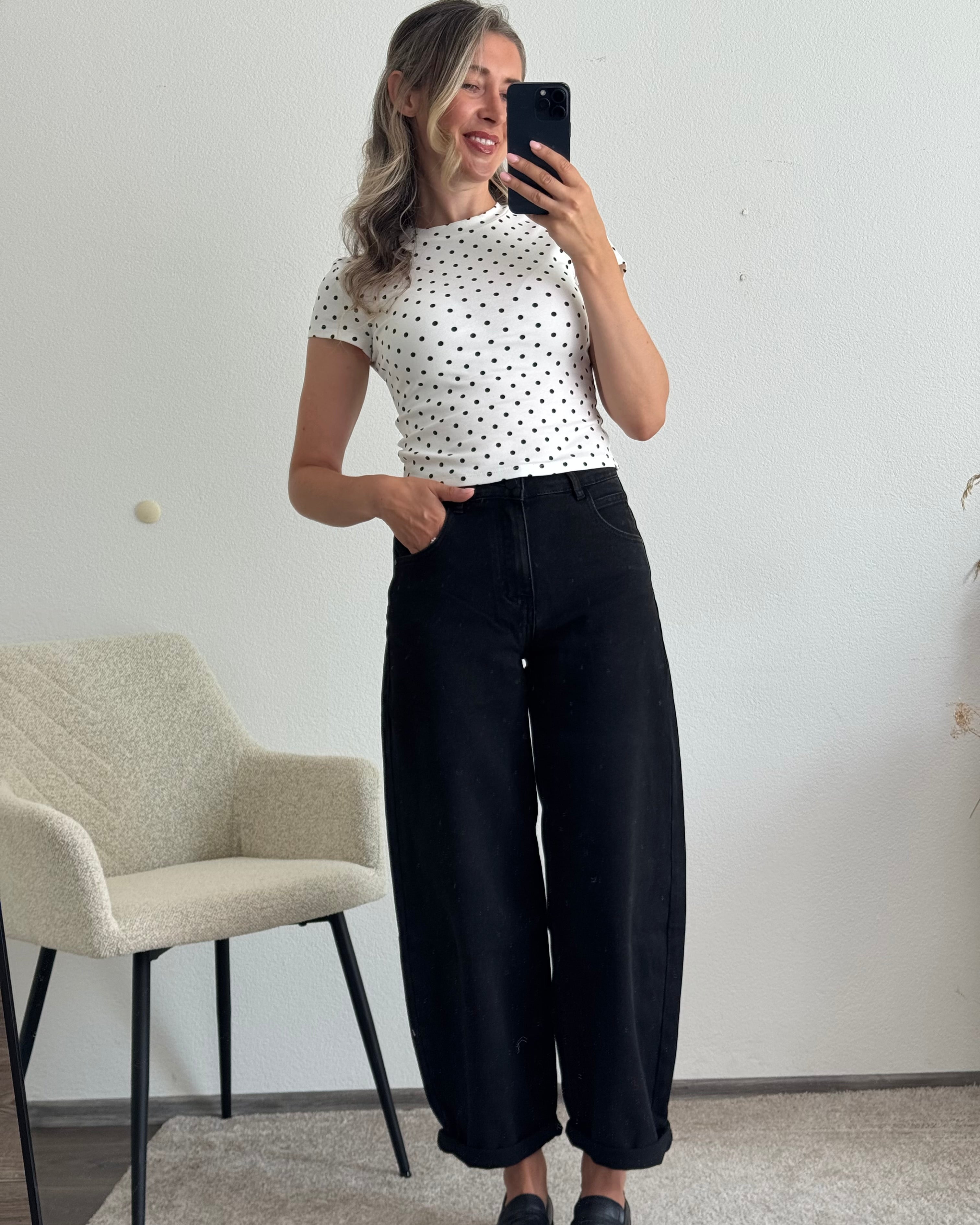Polka Dots Shirt weiß