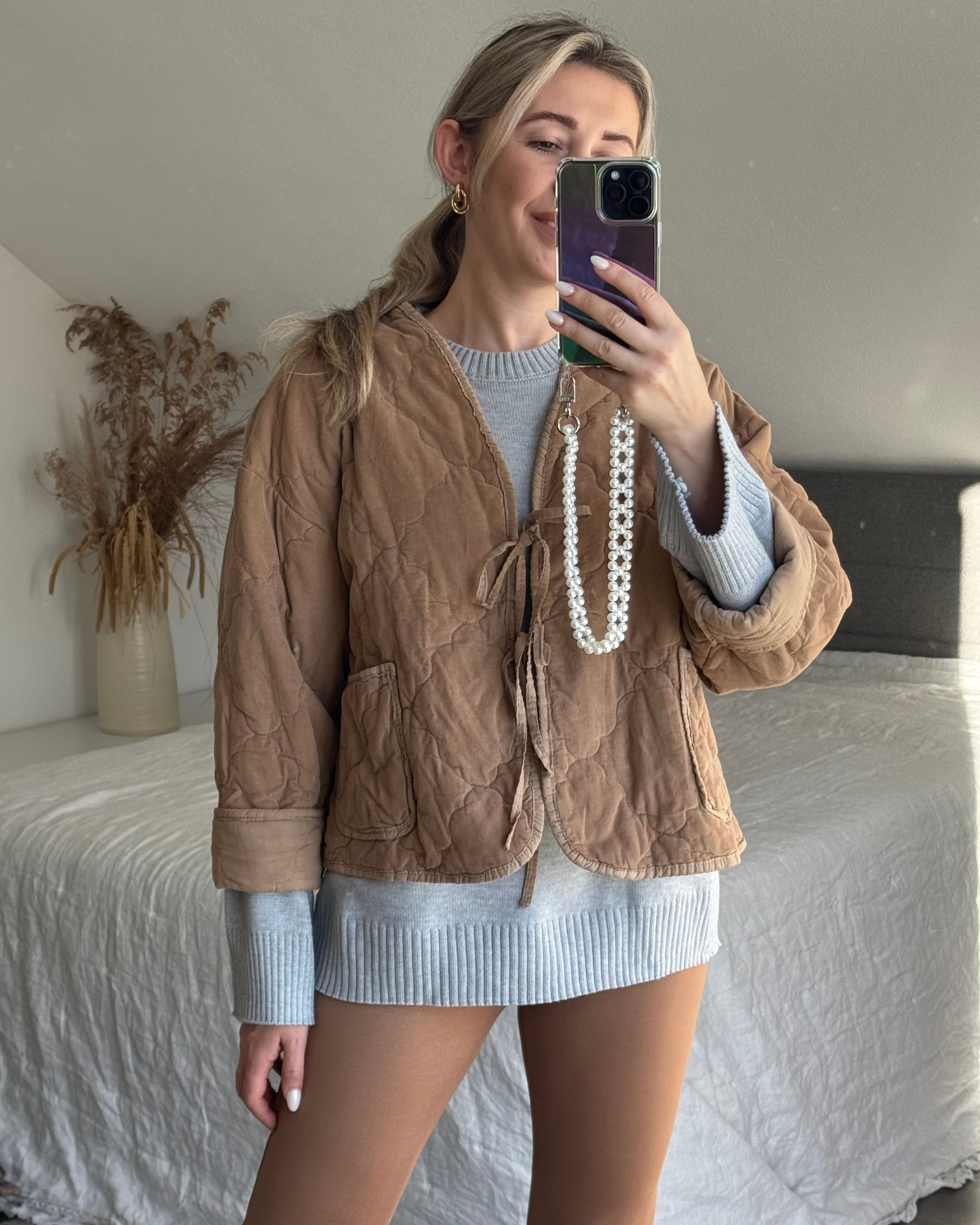 Long Pullover Oversize GRAU