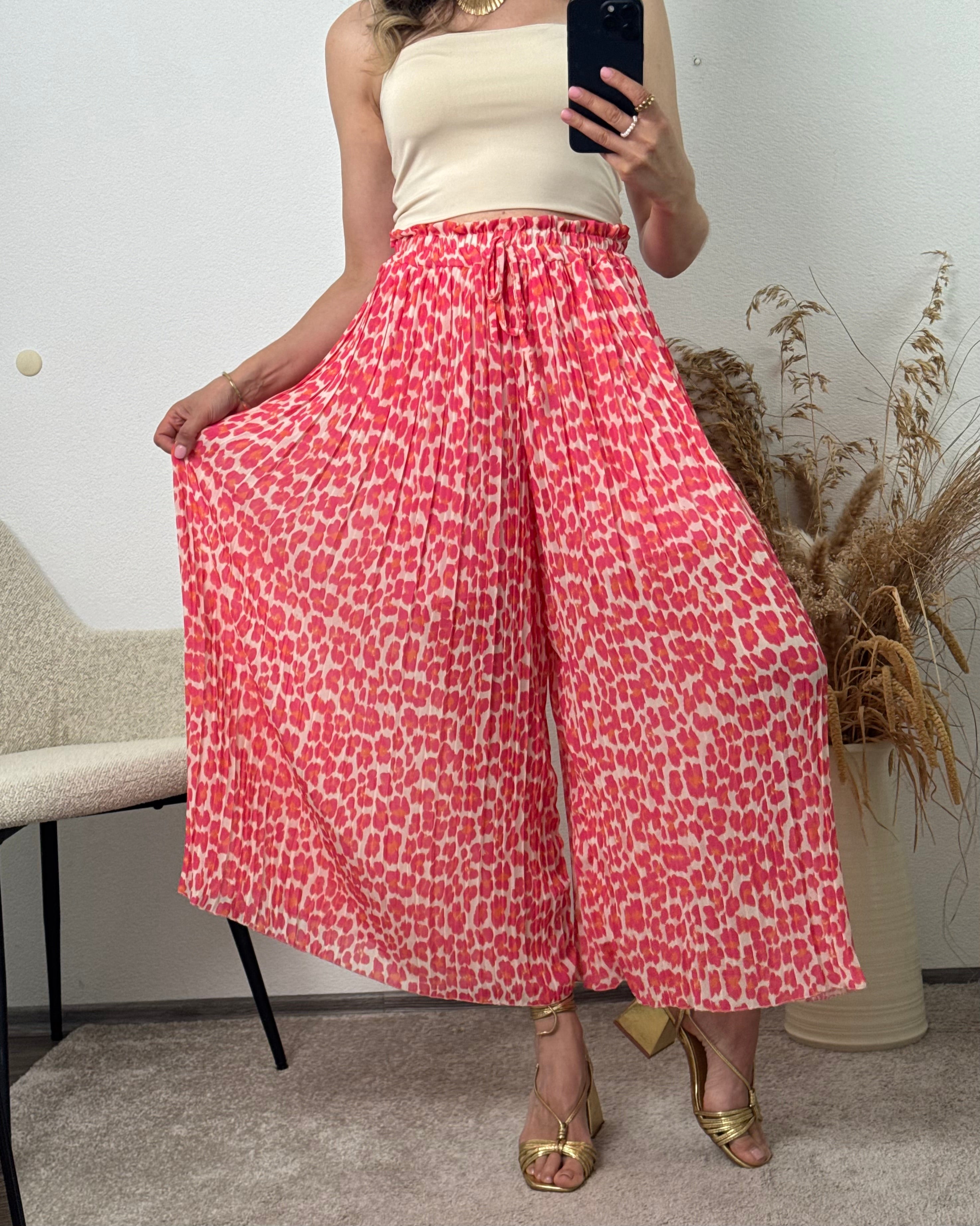 Plisseehose Leo Coral