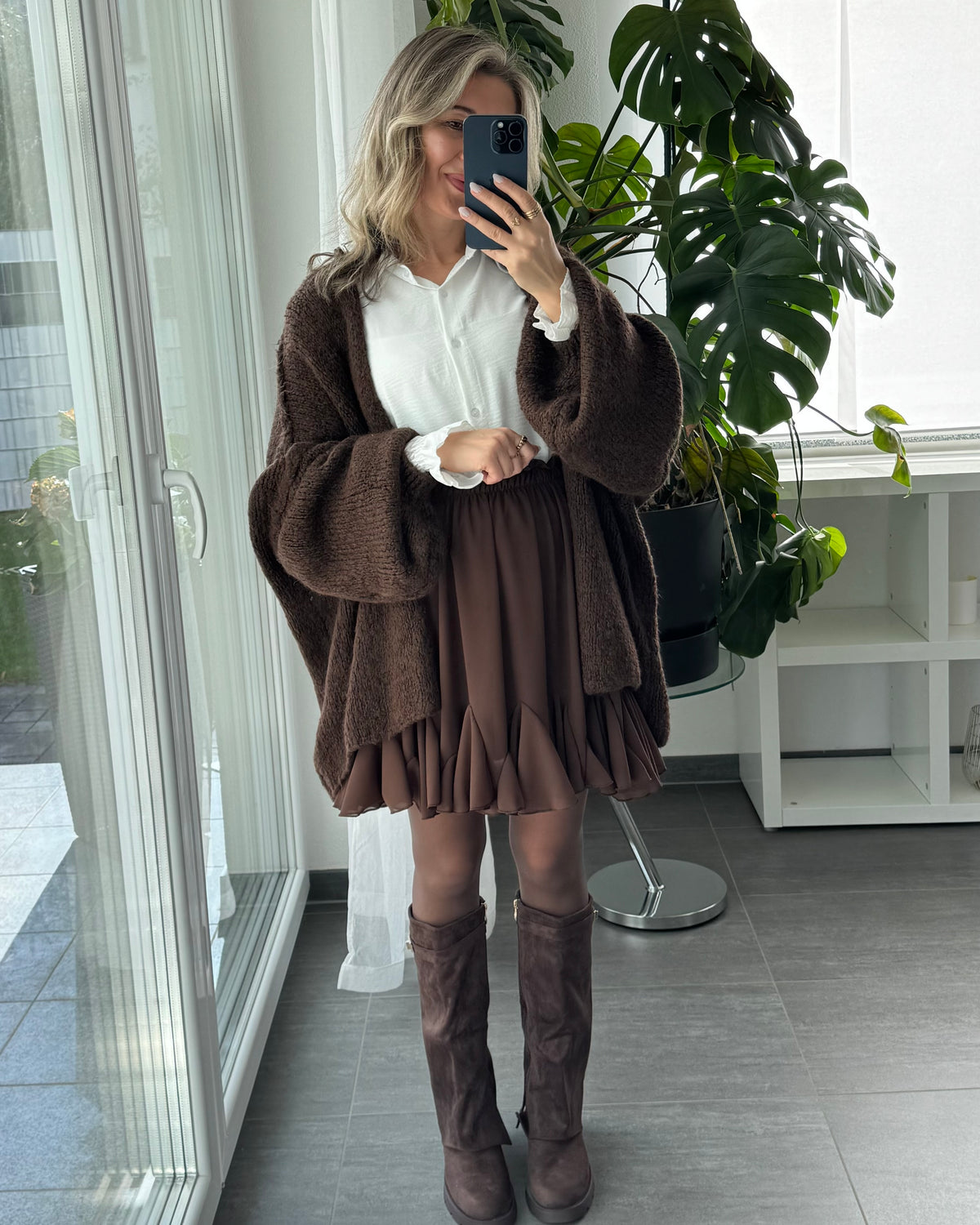 Offener Oversize Cardigan Lea BRAUN