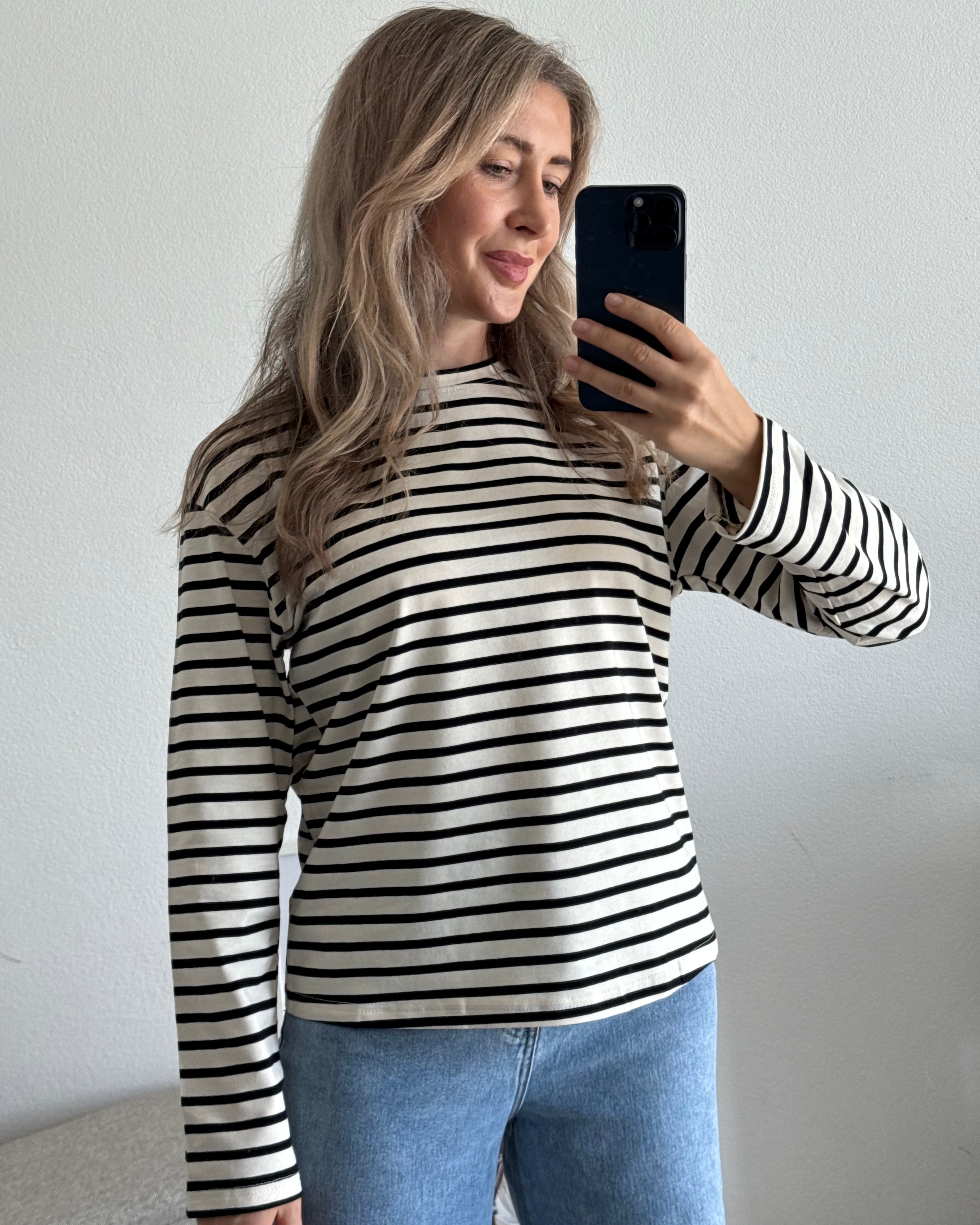 Shirt Everyday Weiß gestreift