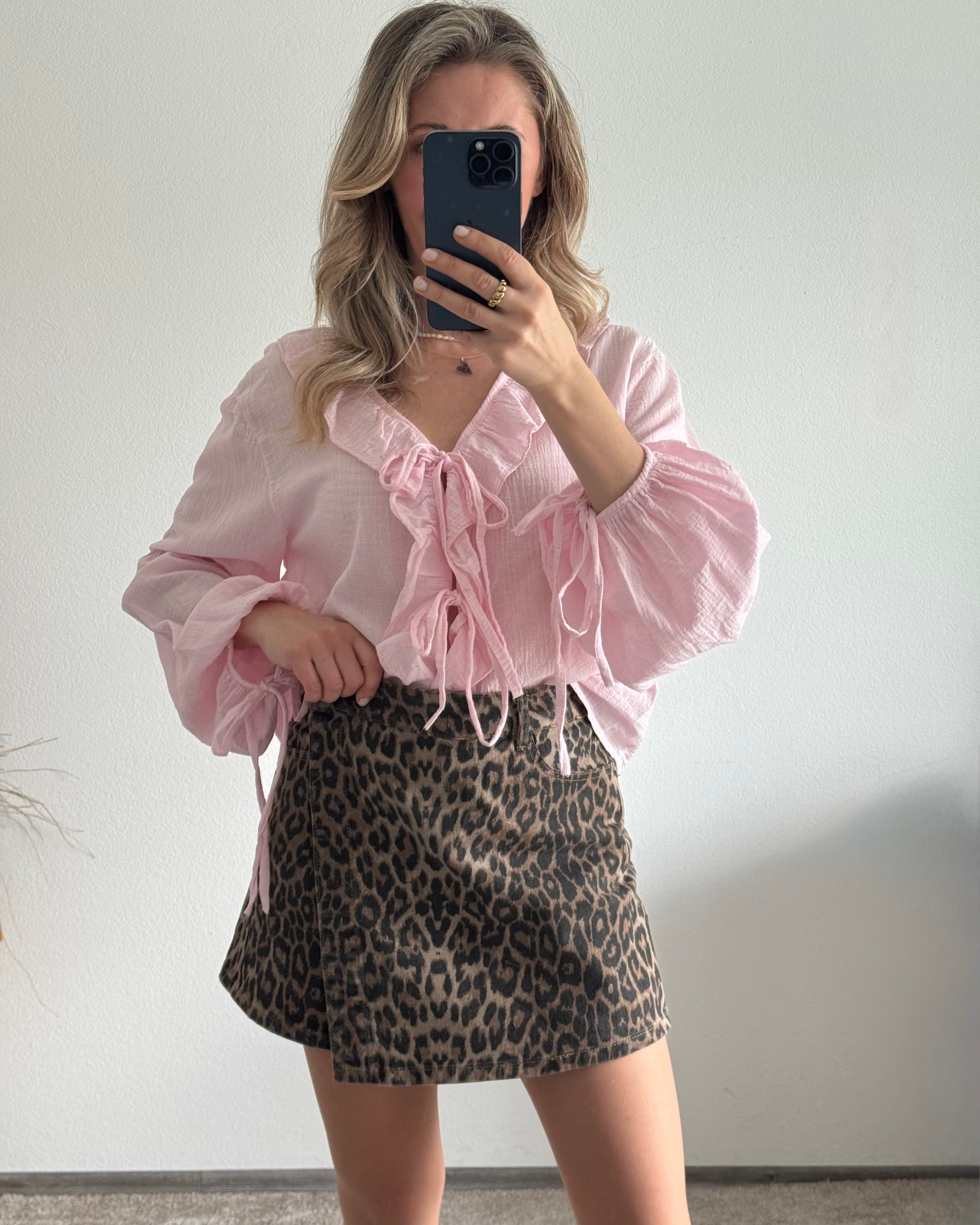 Rüschenbluse Mila rosa