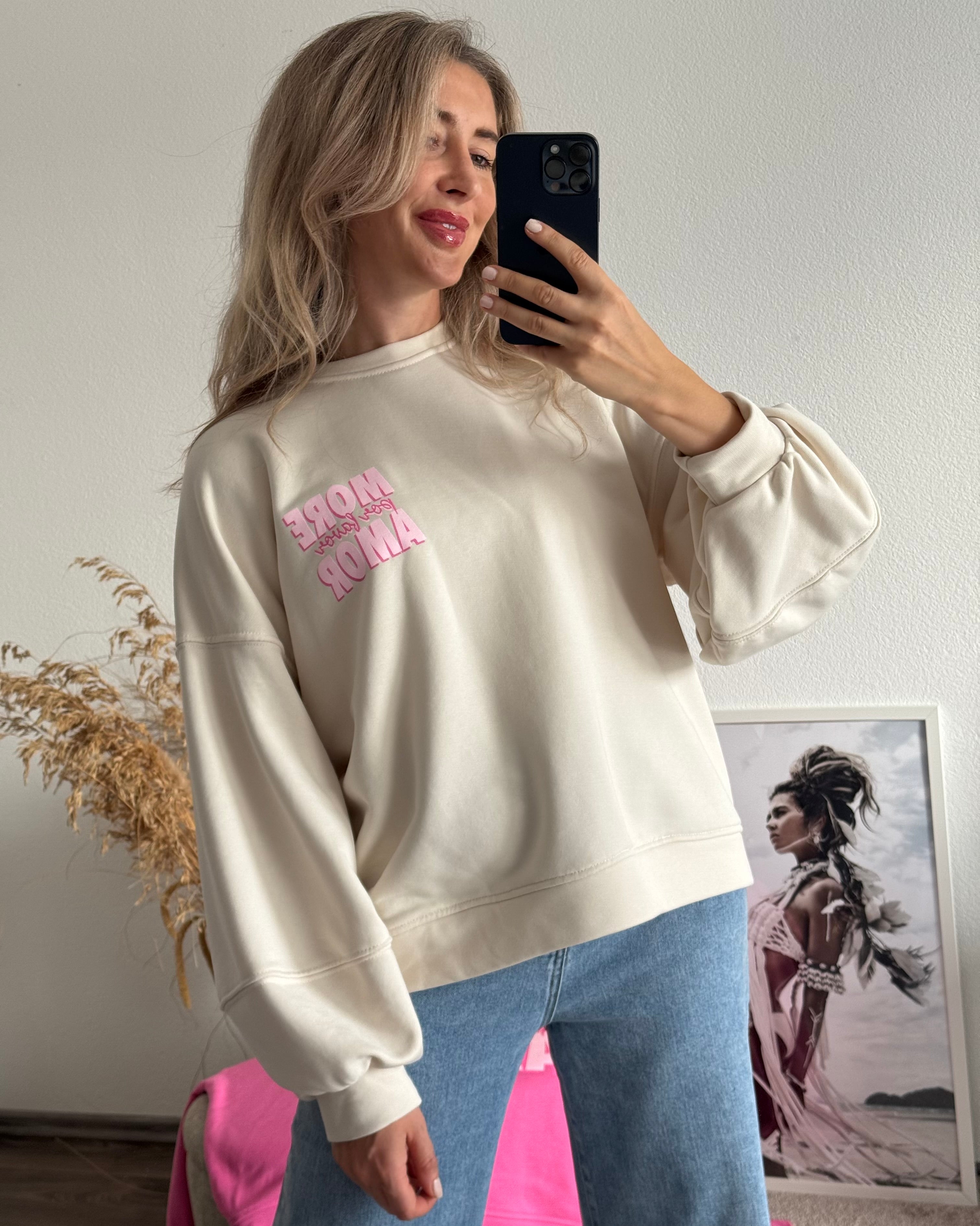 Sweater MORE AMORE POR FAVOR beige