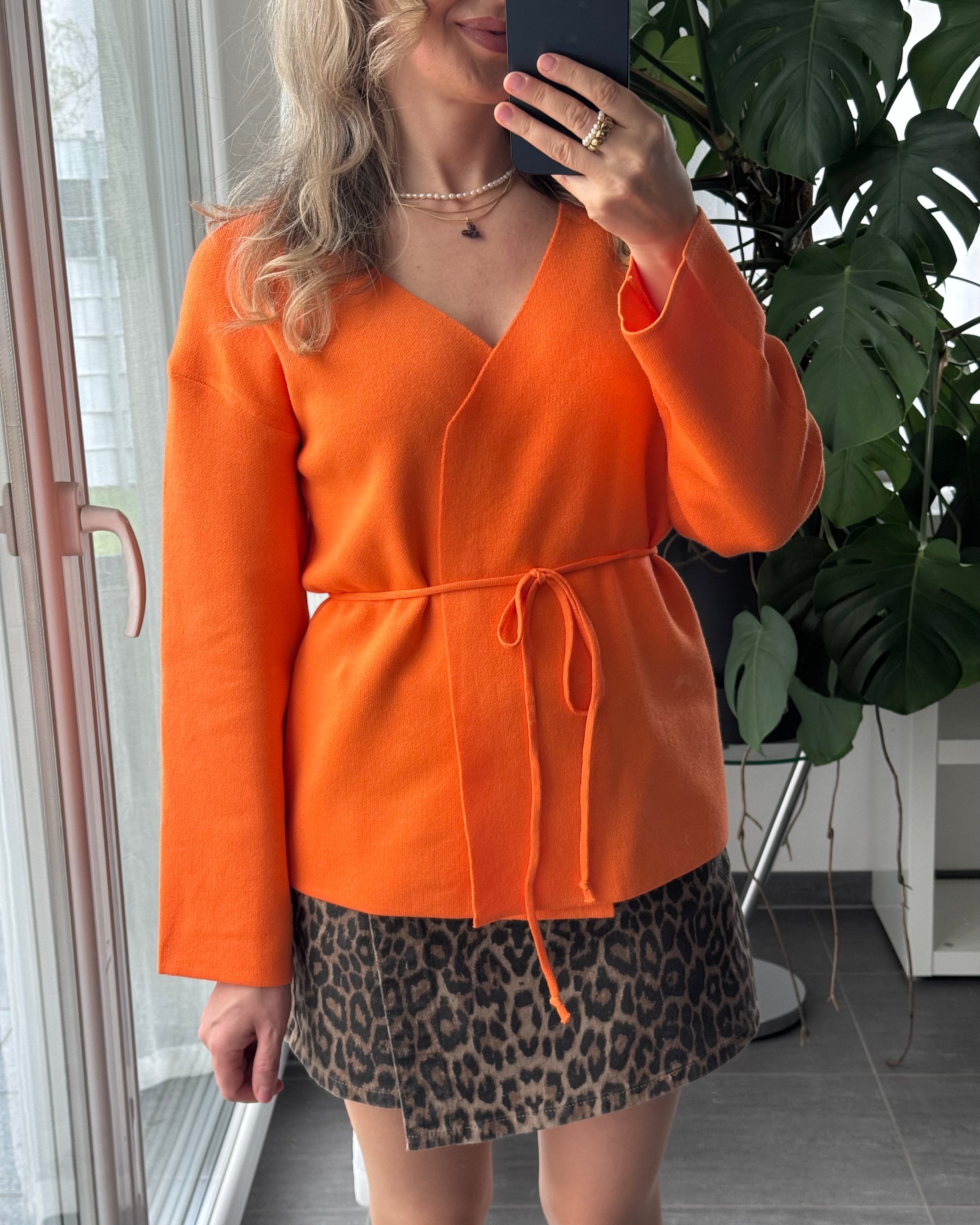 Wickelcardigan Orange Dream