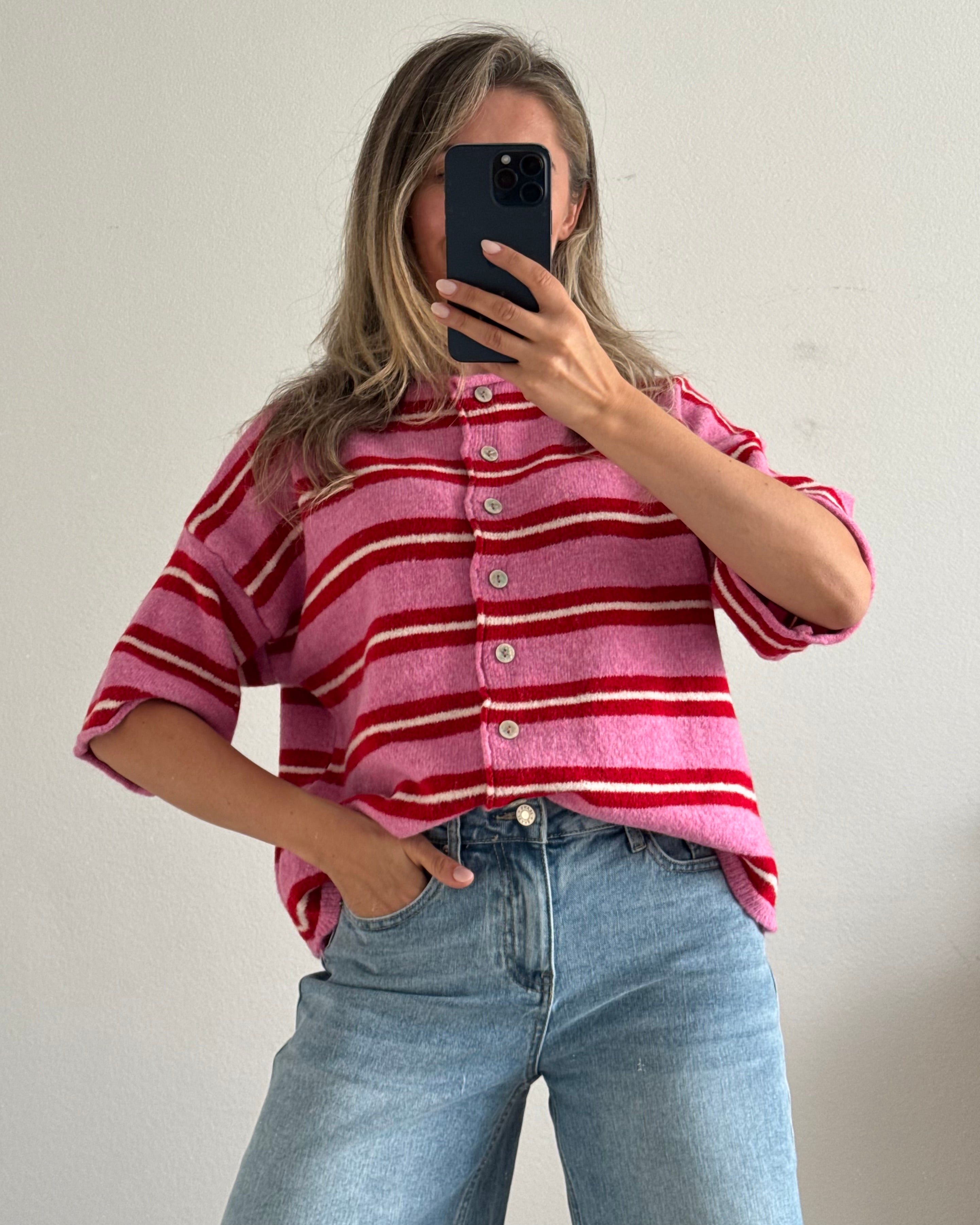 Cardigan Molly Stripes Pink