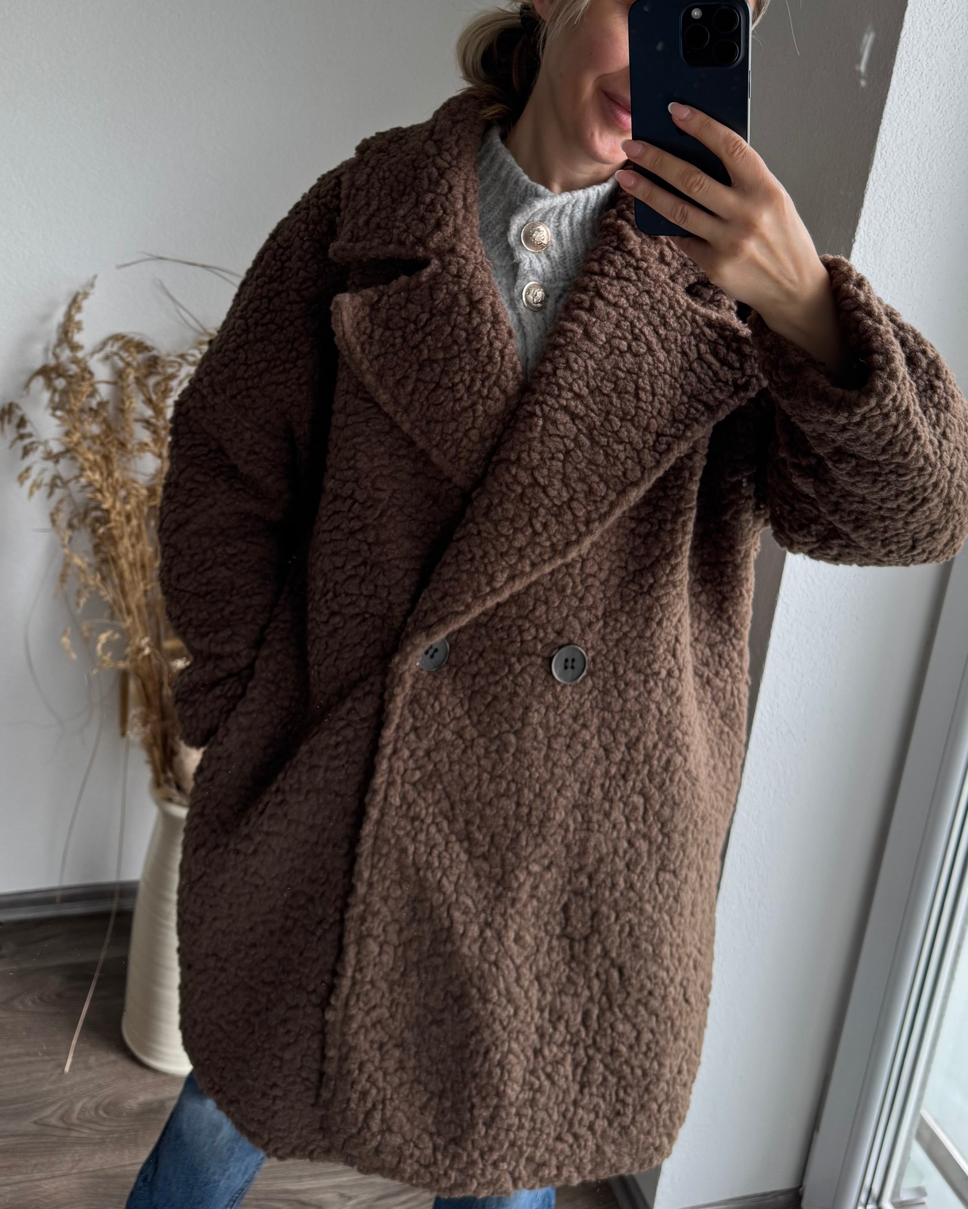 Teddy Mantel Midi BRAUN