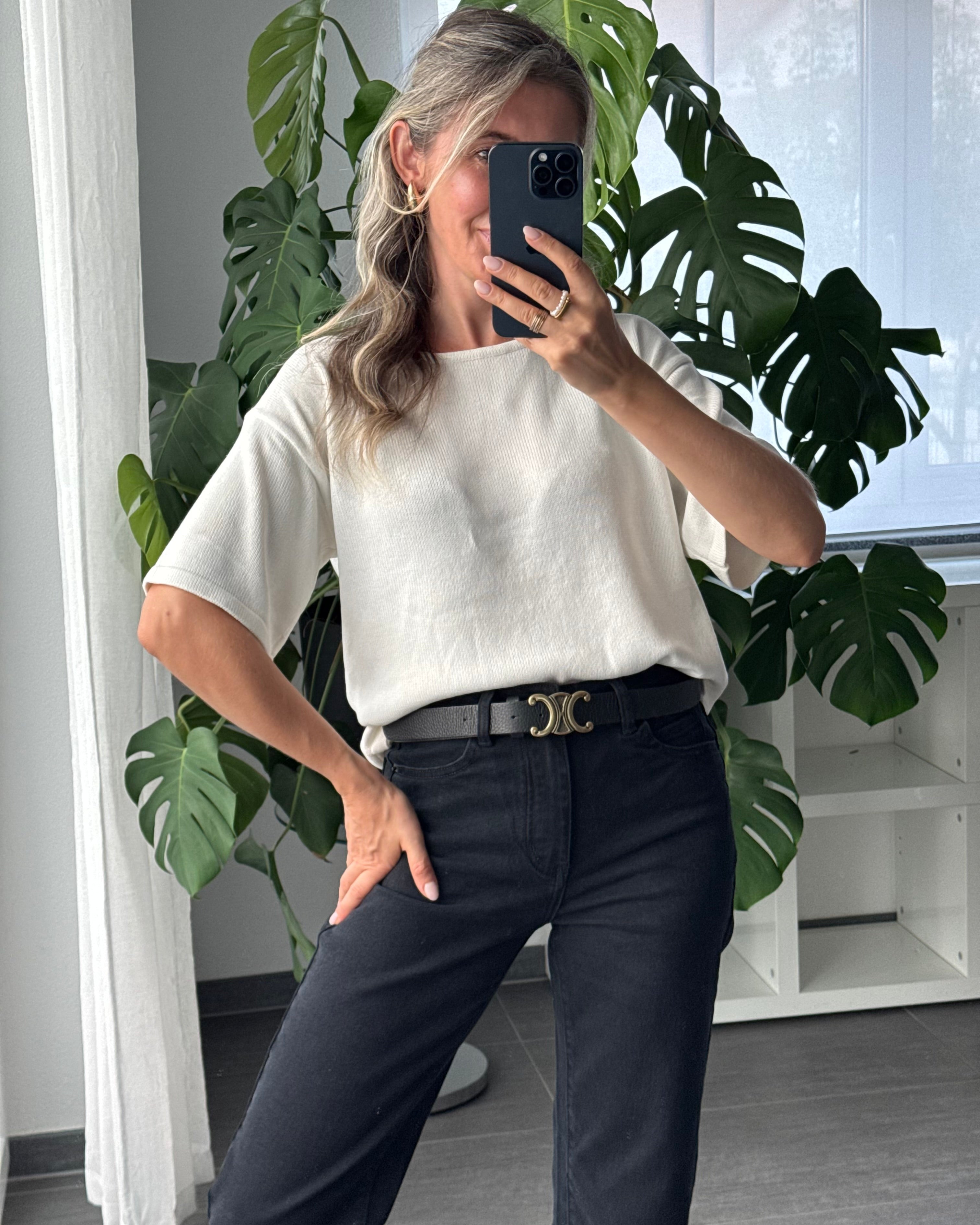 Sommerstrickshirt weiß