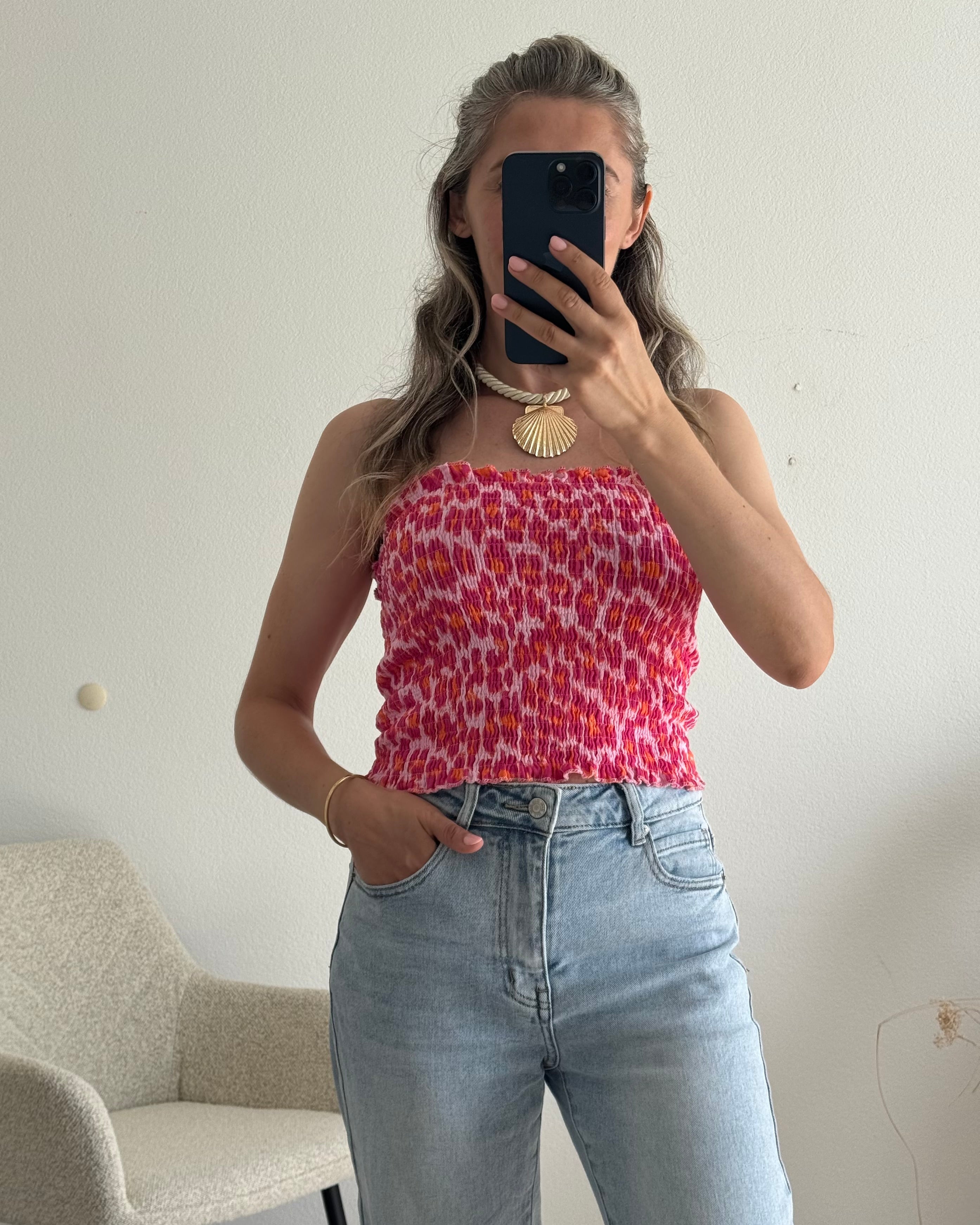 Bandeau Top Leo Pink