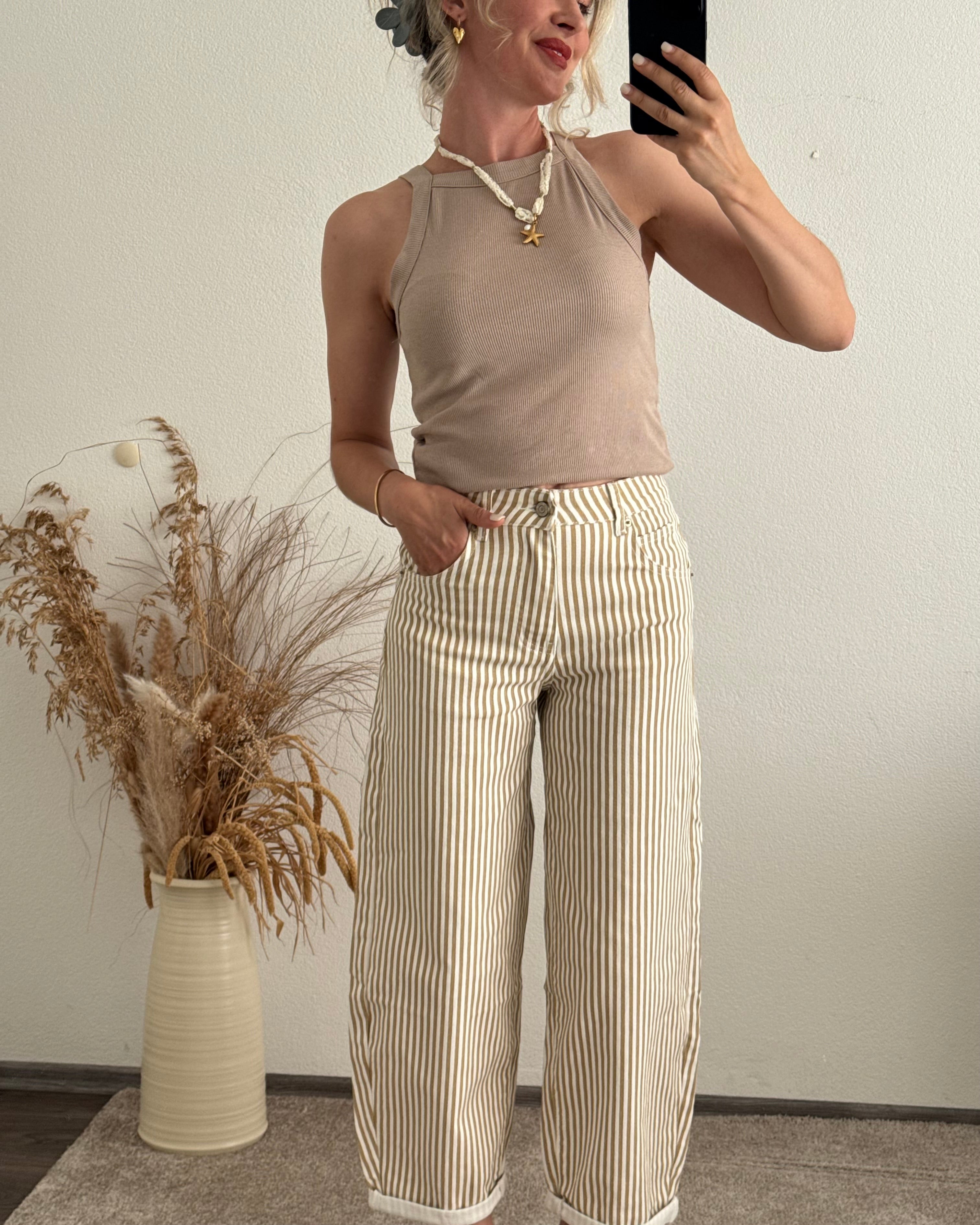 Stretch Ballon Jeans Stripes
