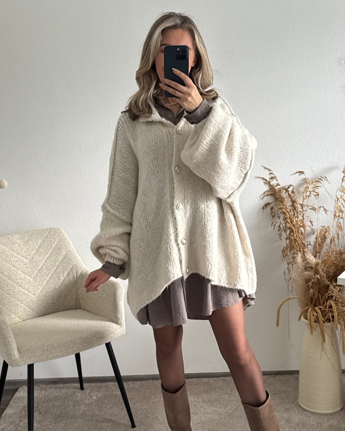 Strickjacke Elly Creme
