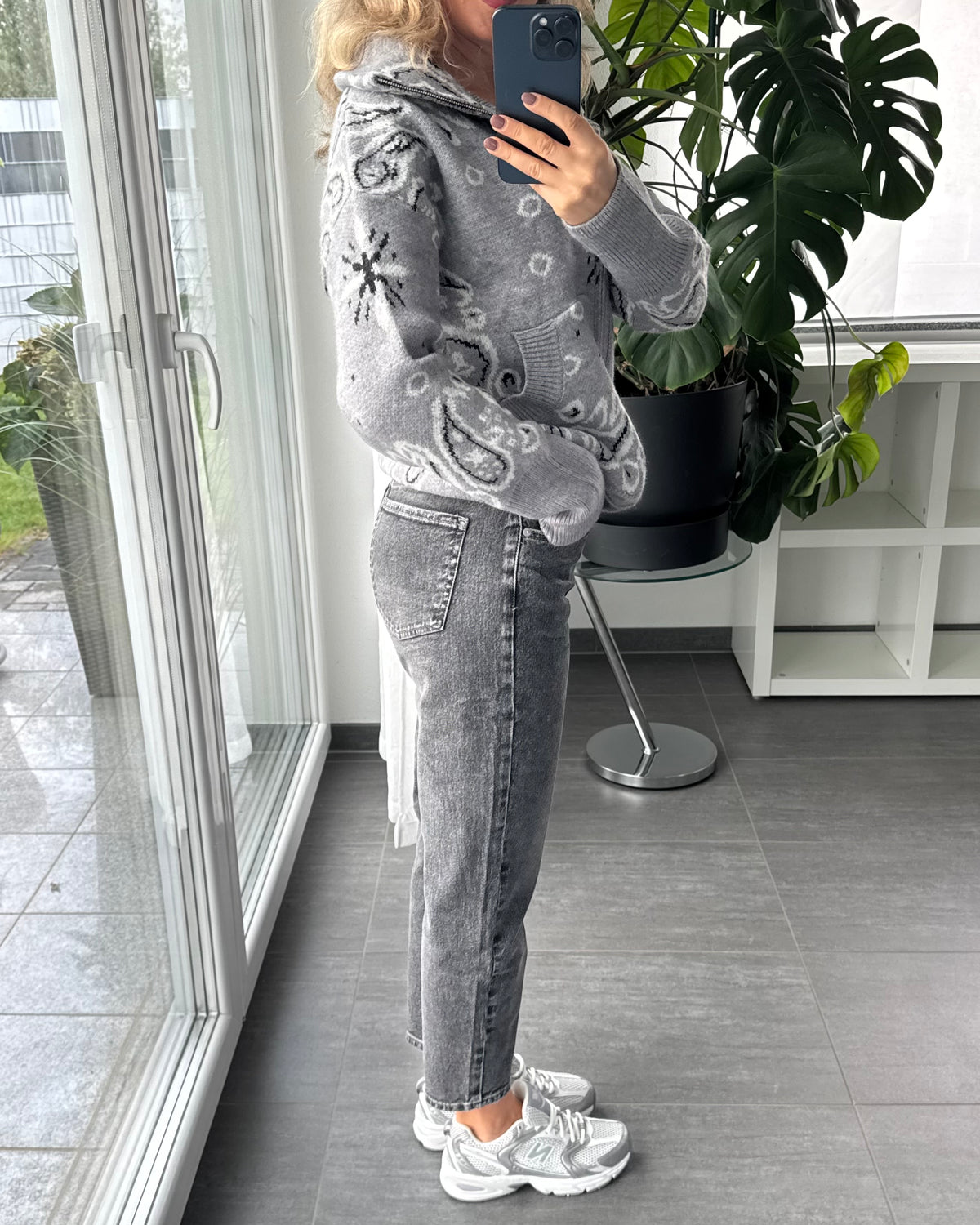 Mom Jeans Daily Chic grau