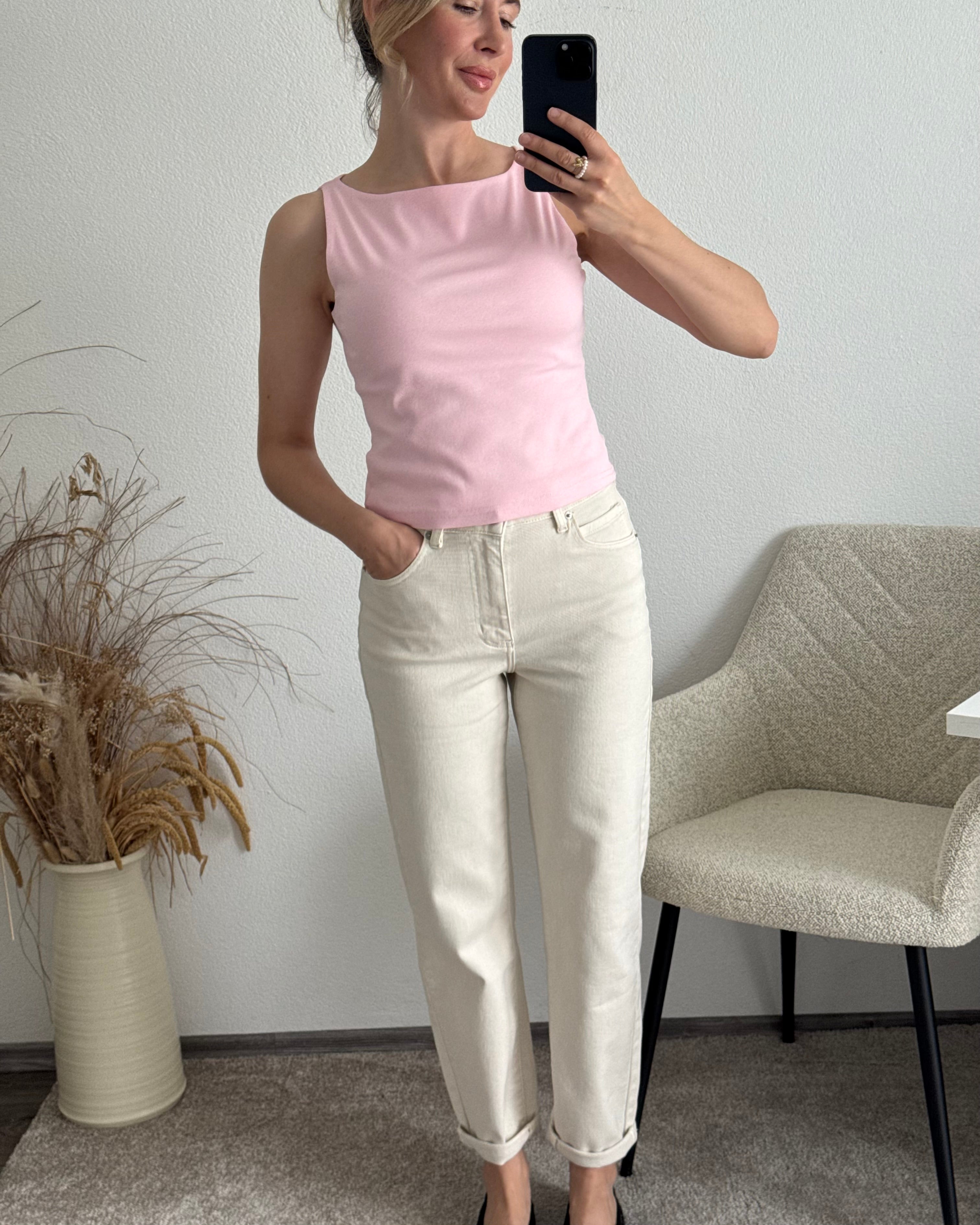 MOM JEANS Beige