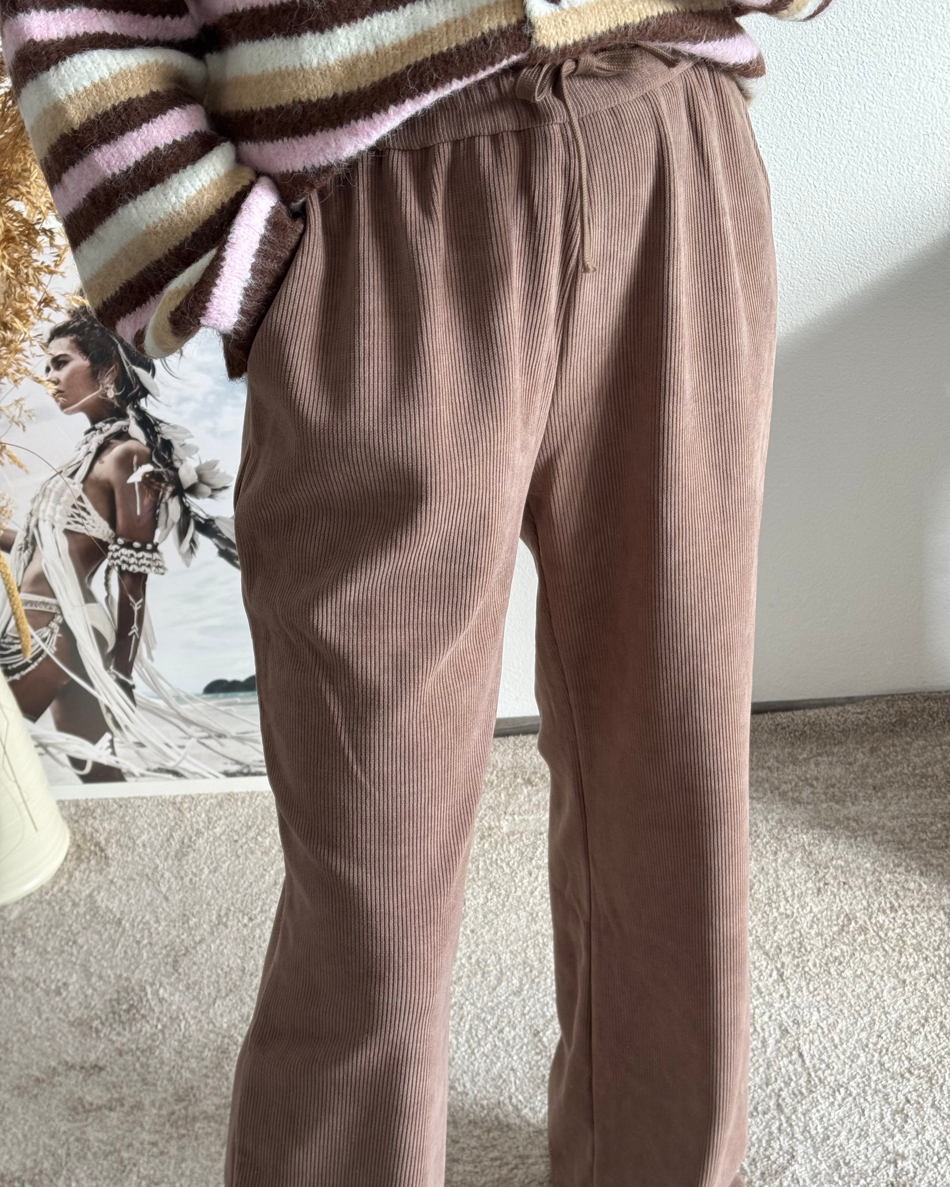Cordhose Hellbraun
