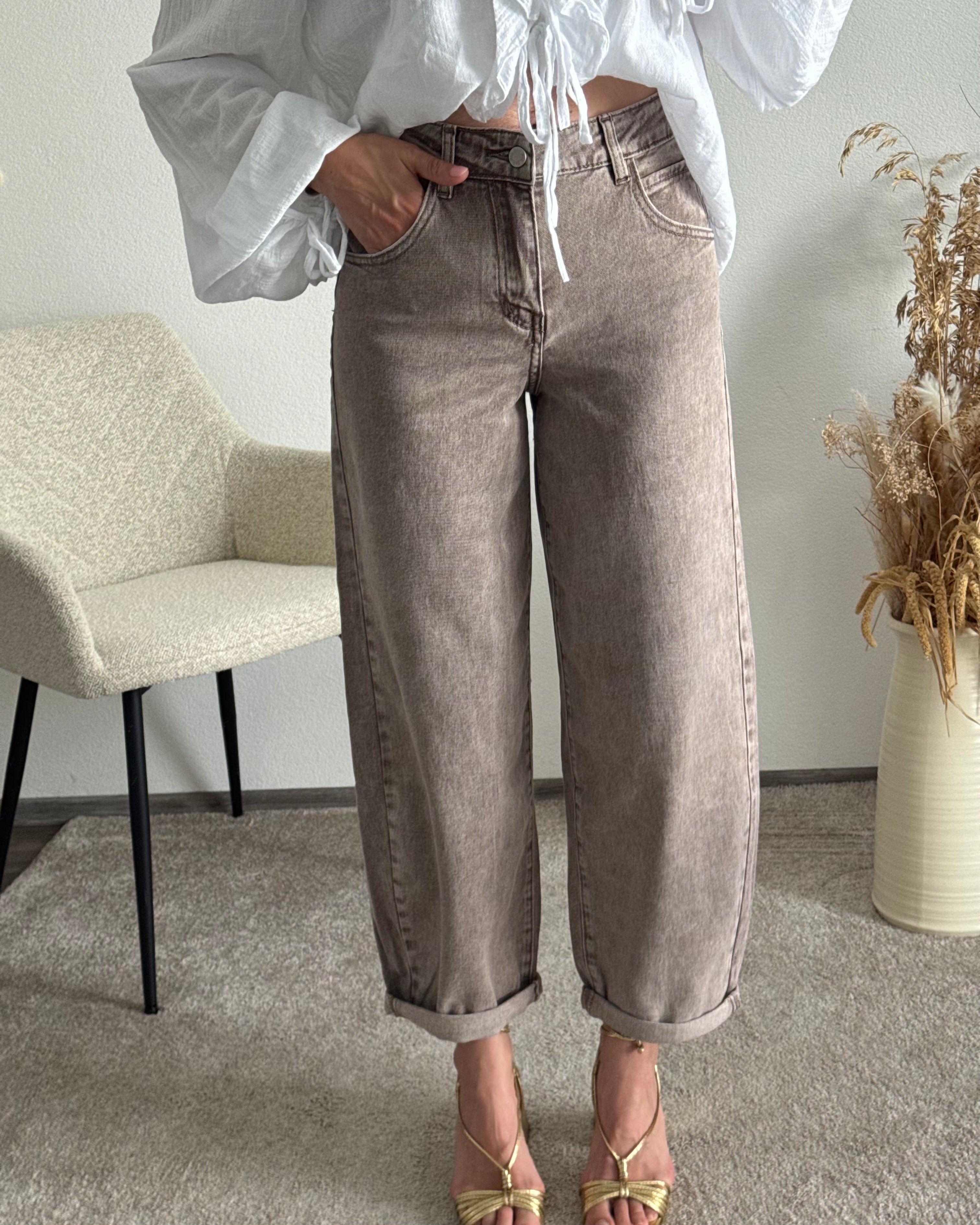 Stretch Ballon Jeans Mocha