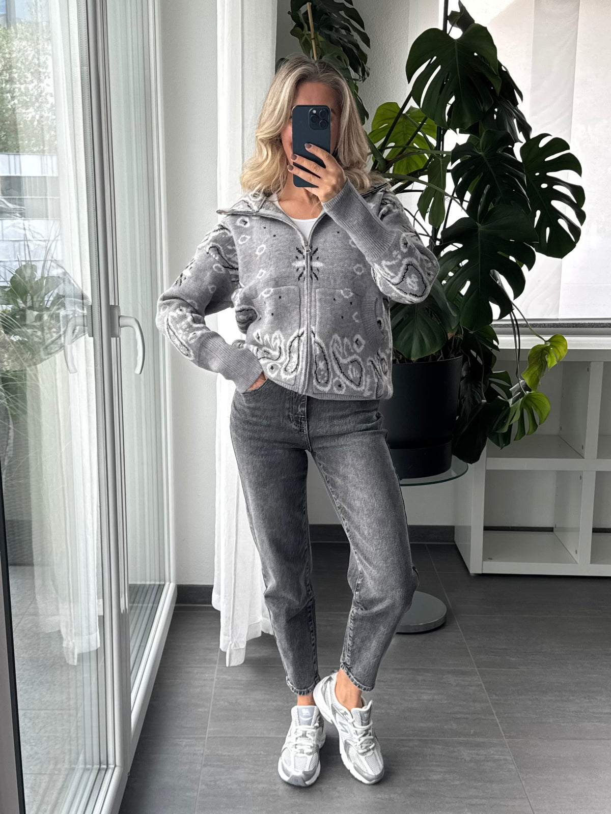 Mom Jeans Daily Chic grau