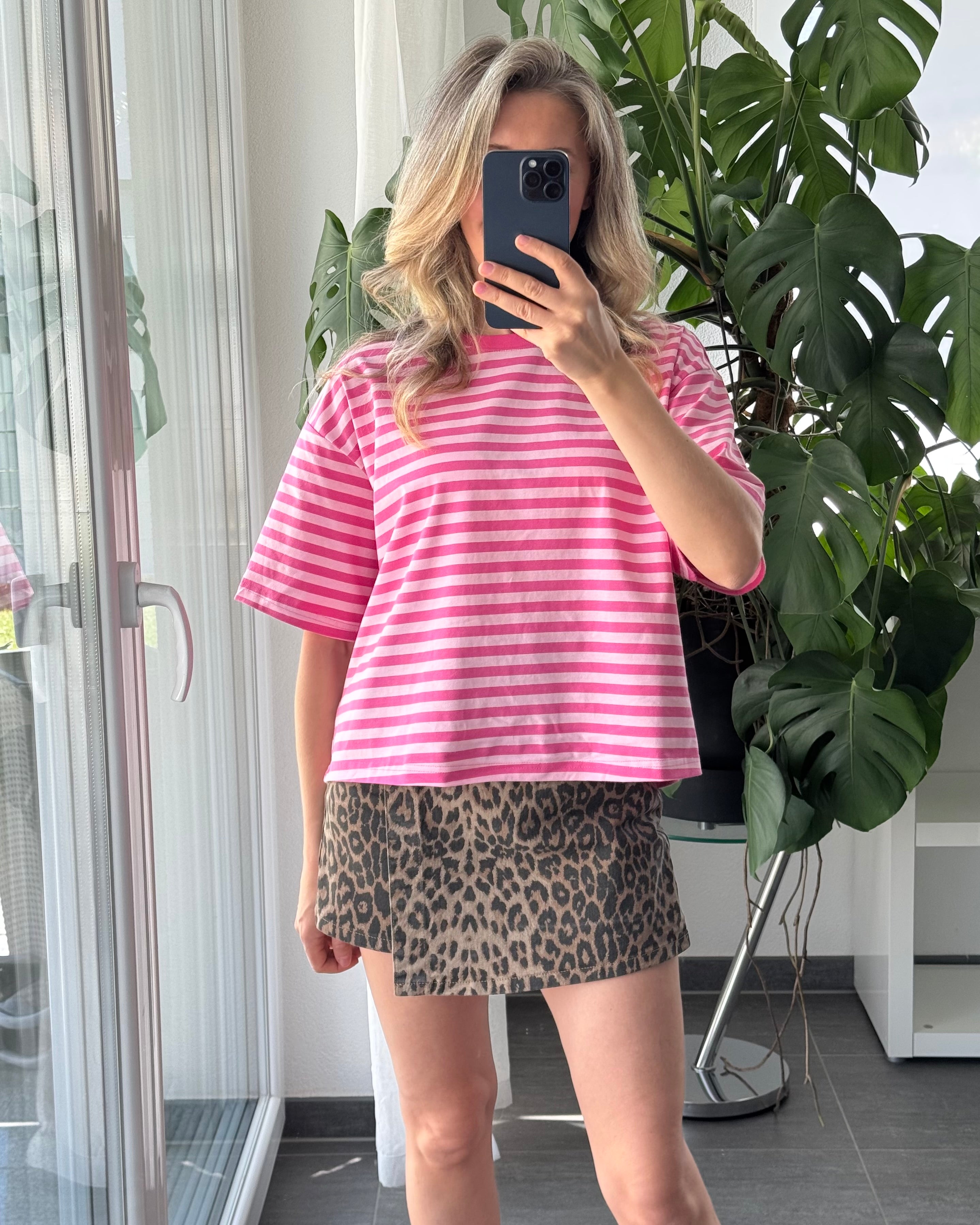 Shirt Summer Stripes Rosa Pink