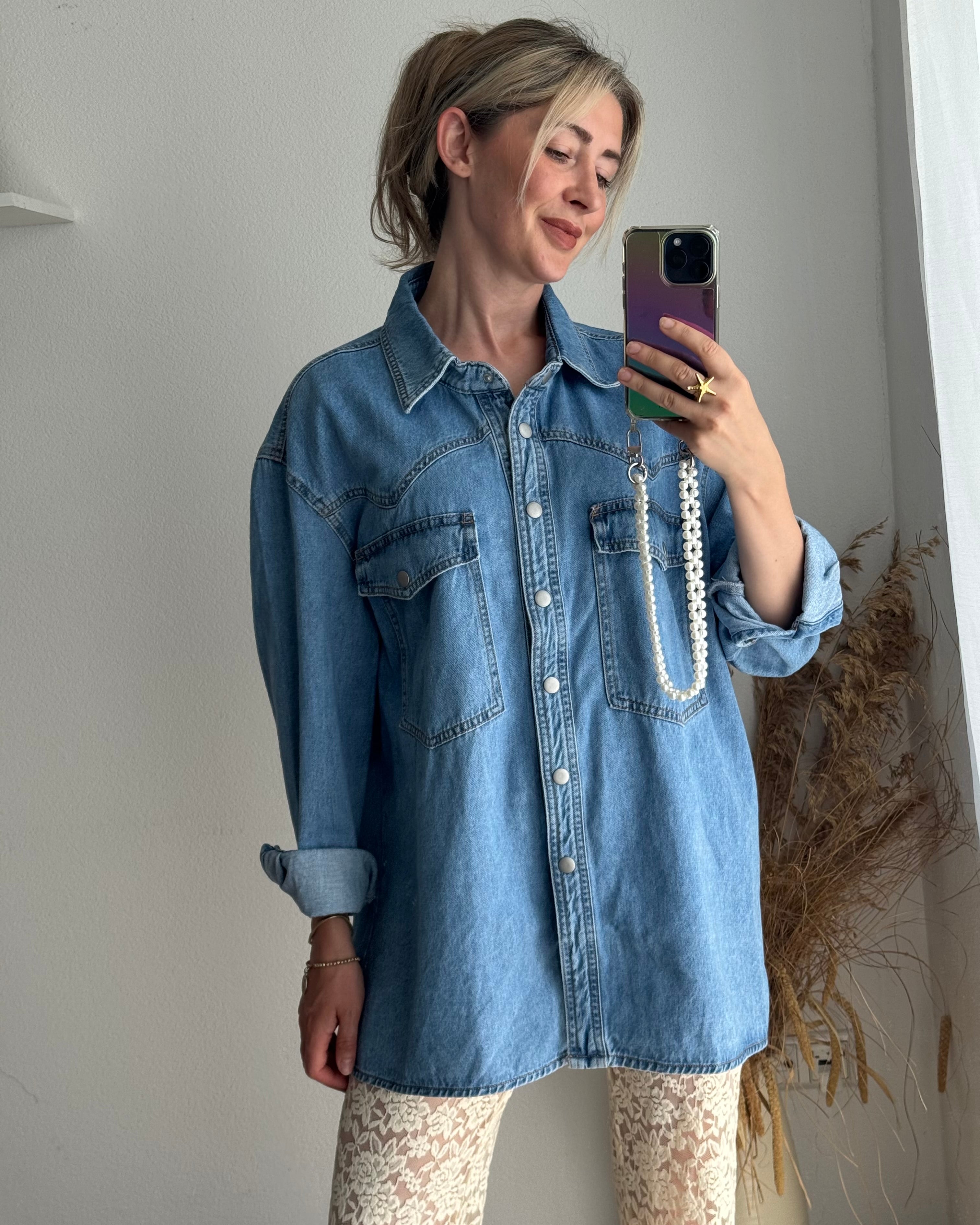Oversize Jeanshemd