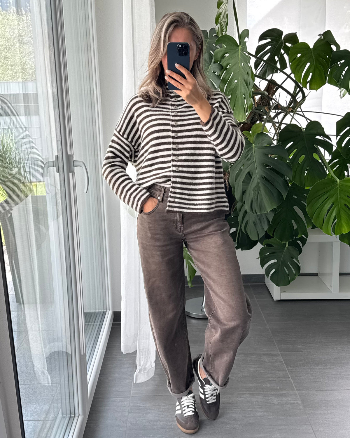 Stretch Barrel Jeans Cappuccino