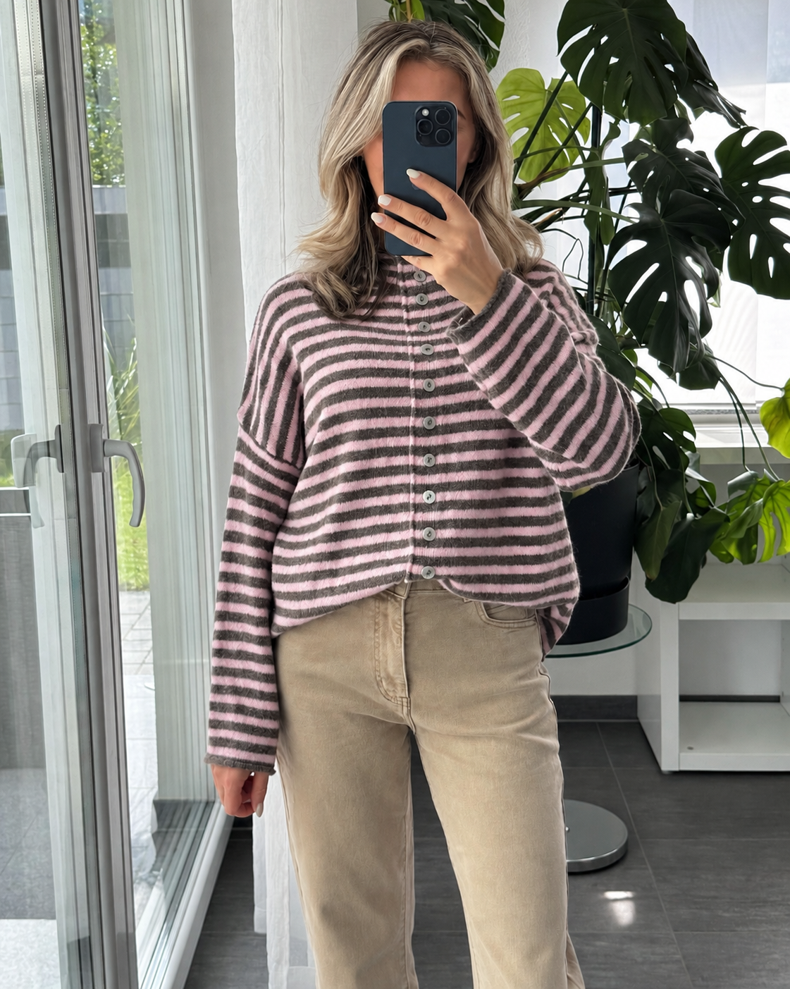 Cardigan Cozy Days Taupe rosa