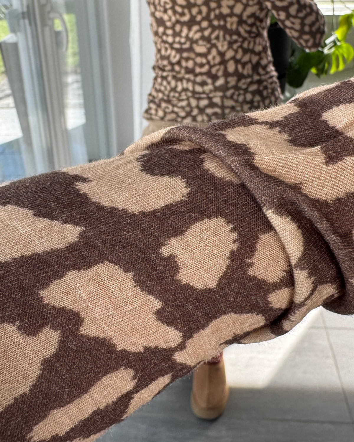 Kaschmir Longsleeve Leo Taupe Premium-Qualität