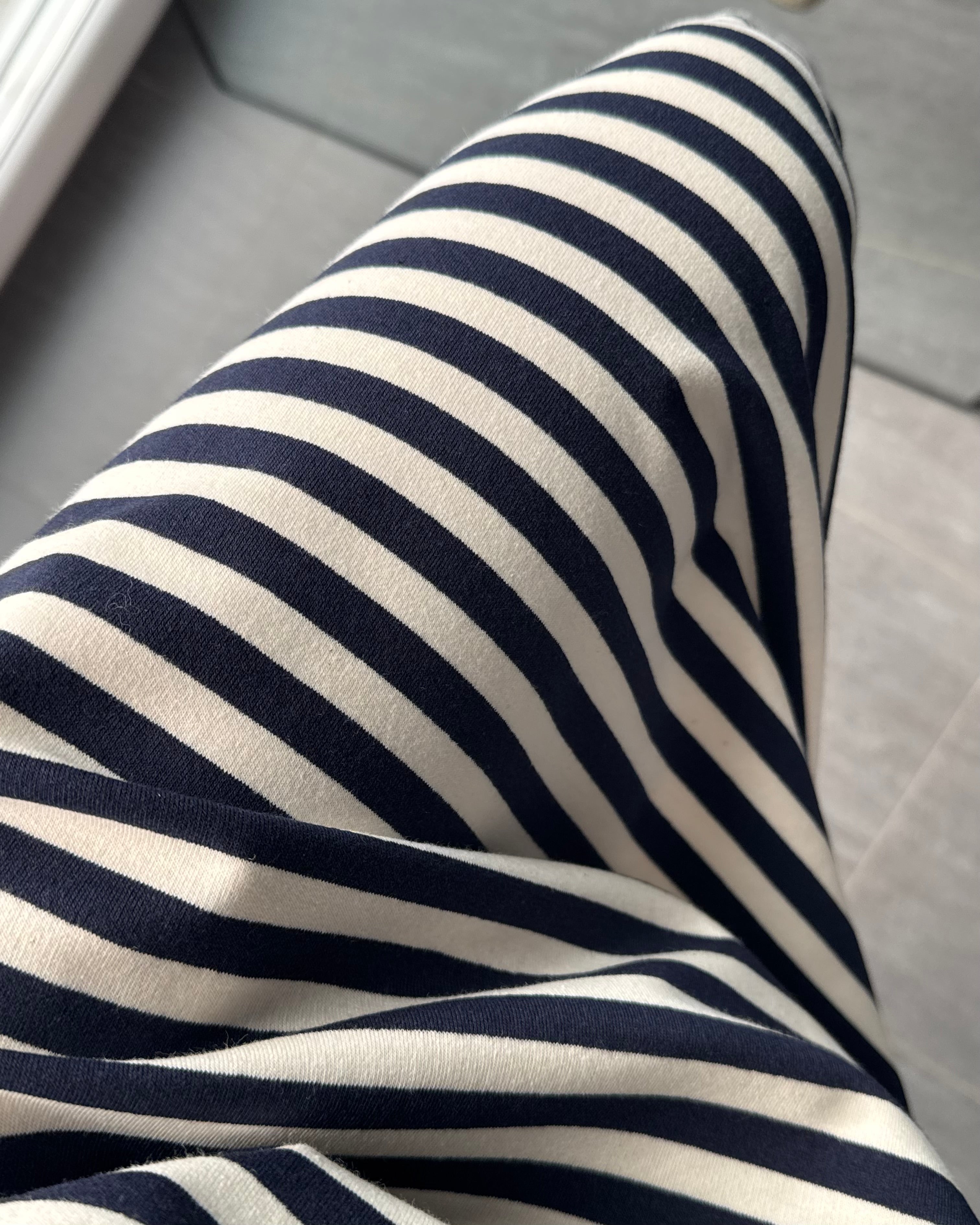 Midikleid Sienna Stripes Marineblau