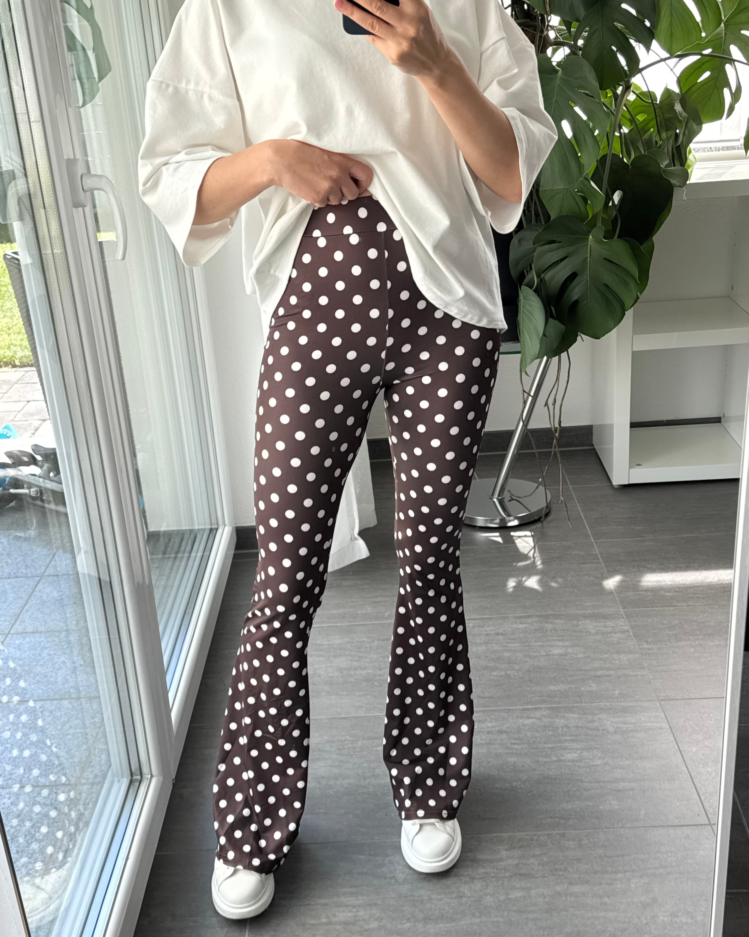 Flared Leggings Polka Dots