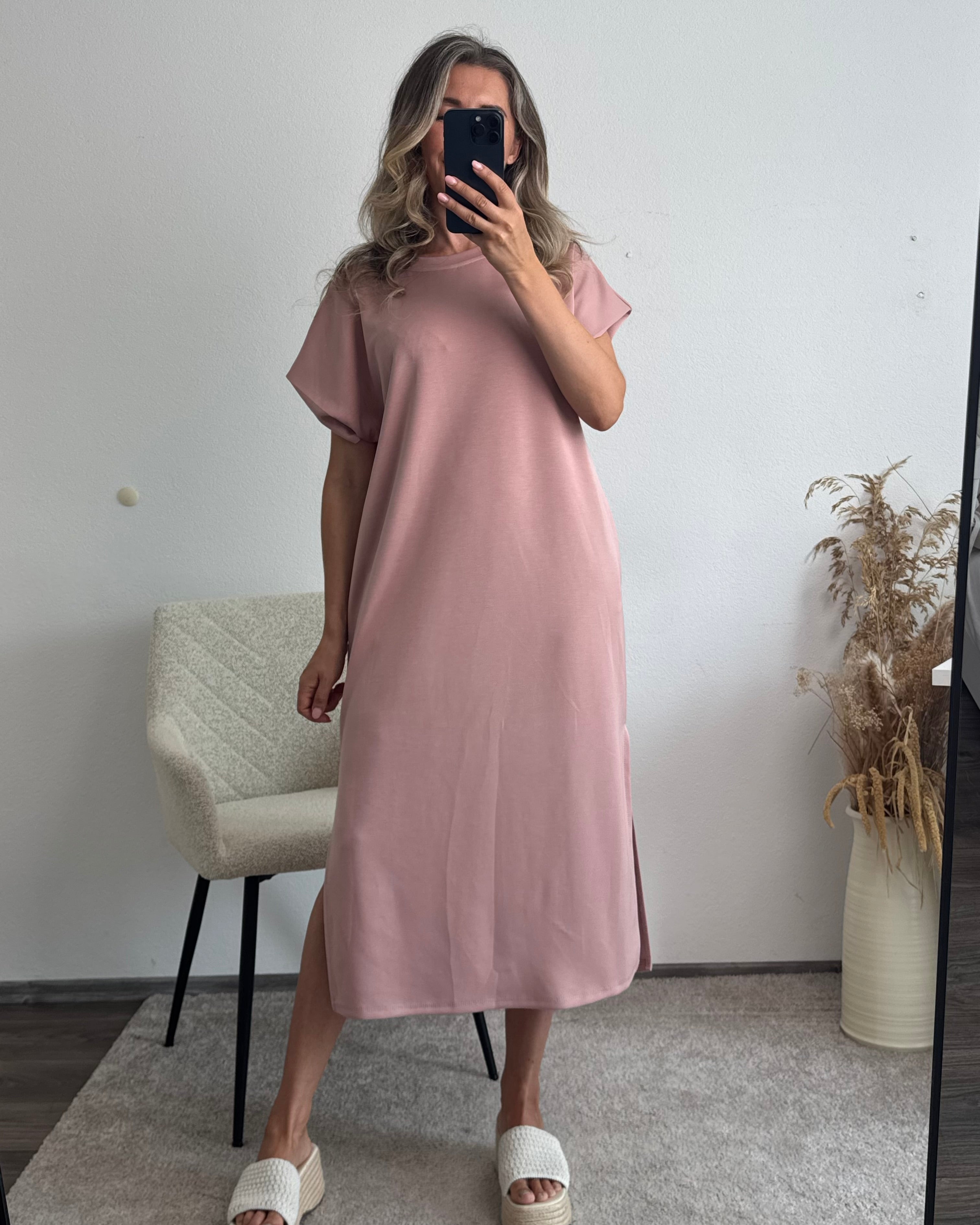 Oversize Kleid Butterstoff Luna rosa