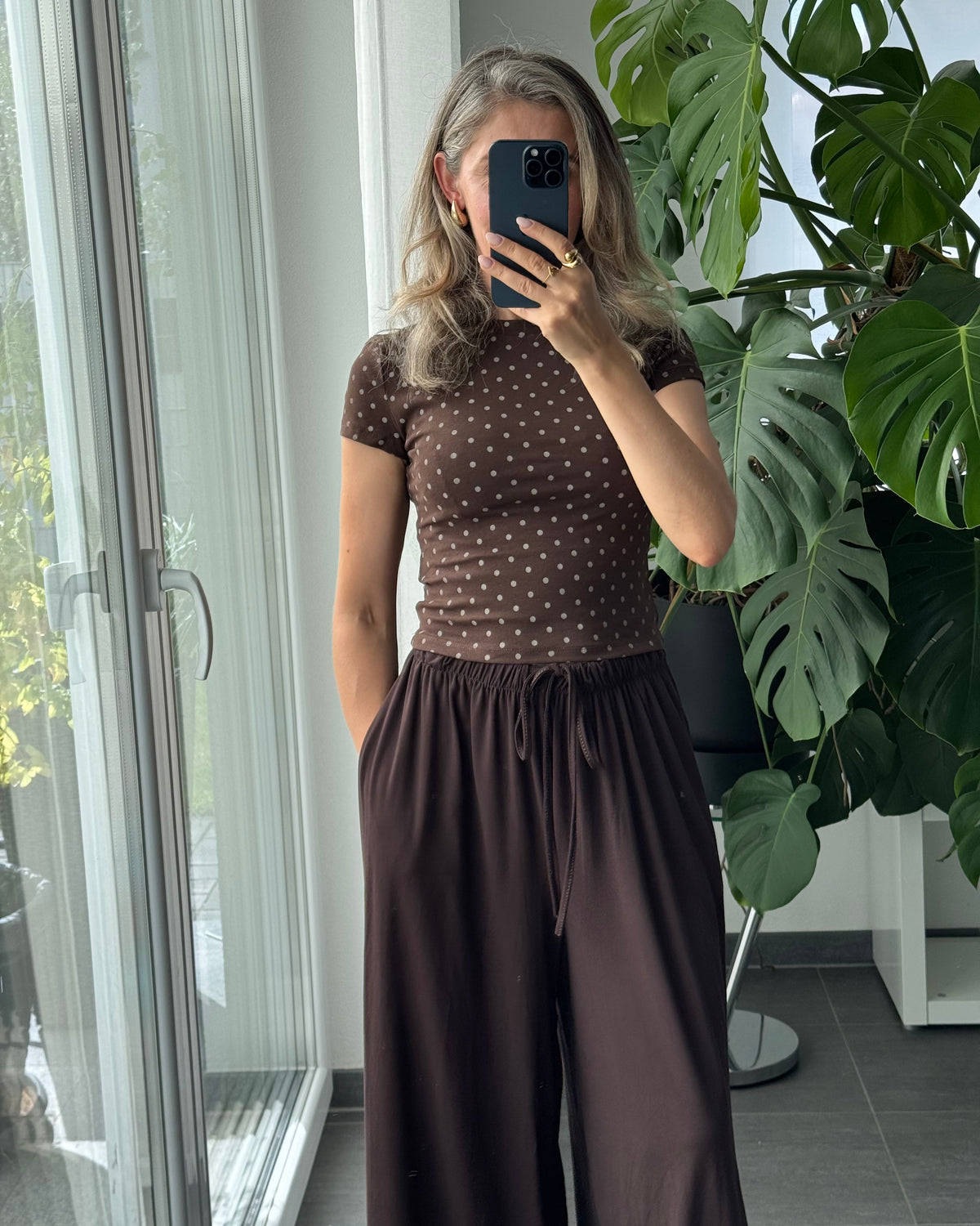 Polka Dots Shirt Braun