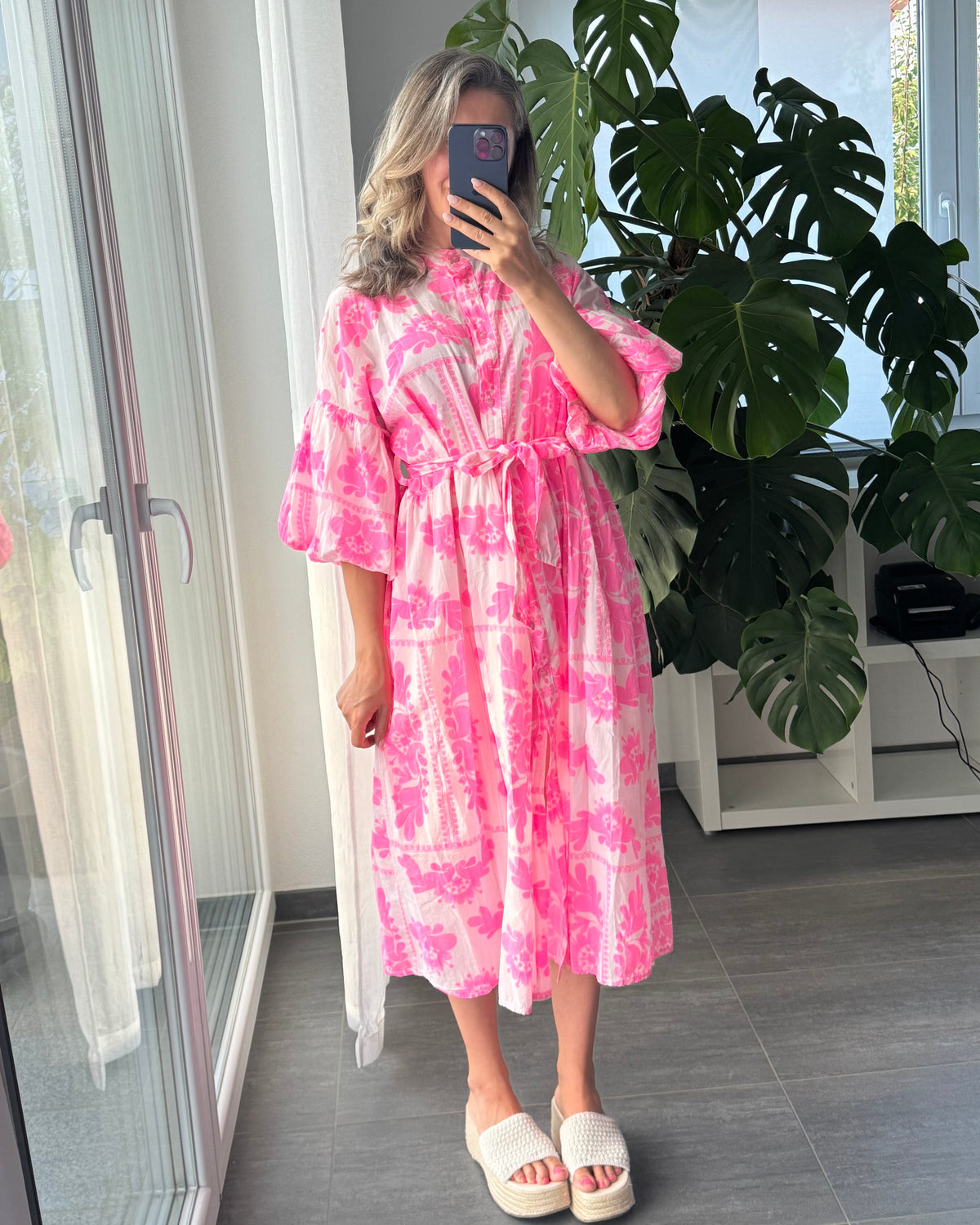 Kleid Livia weiß Pink