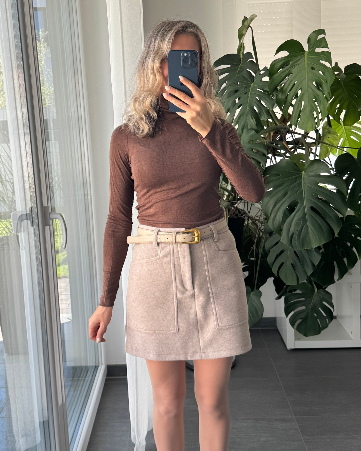 Supersoft & Stretchy High Neck Braun