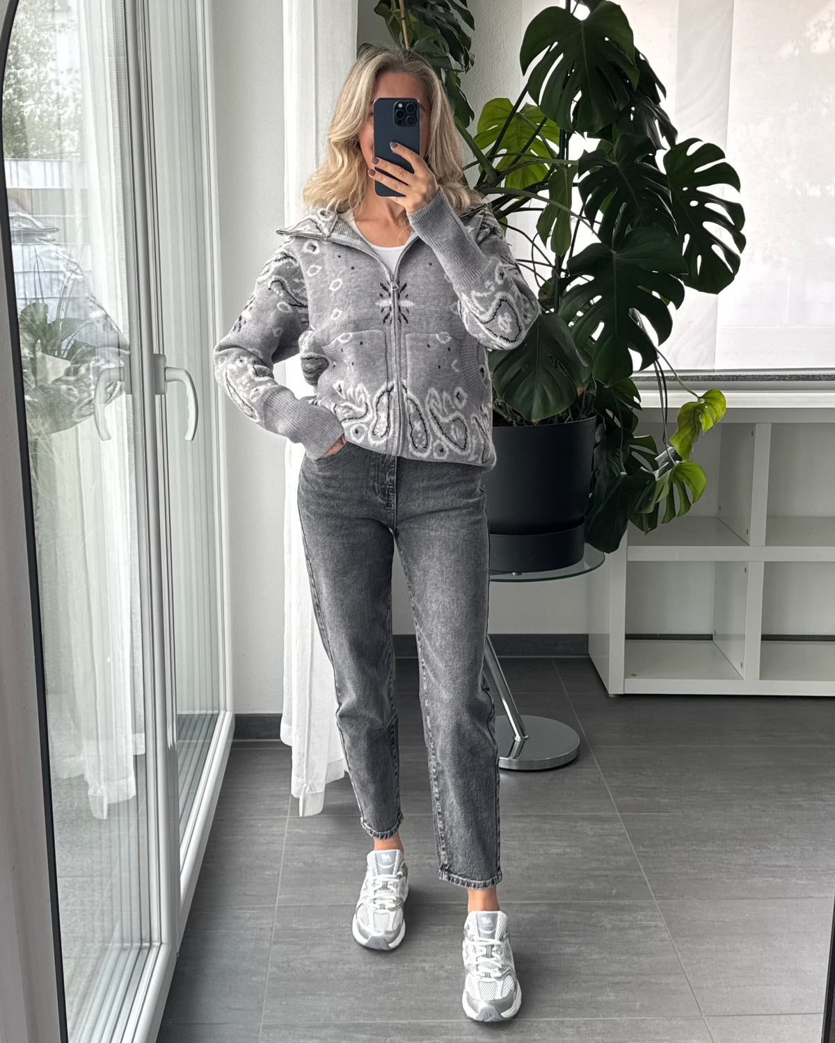 Mom Jeans Daily Chic grau