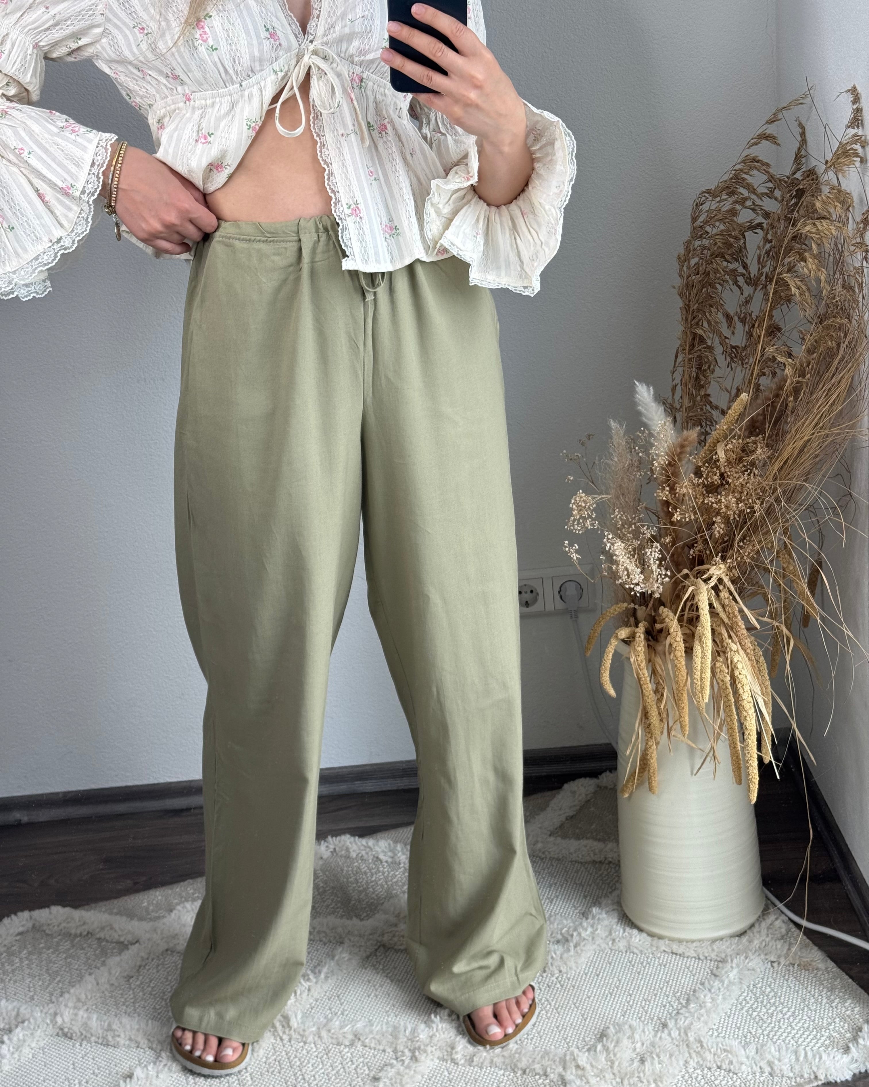 Leinenhose Khaki