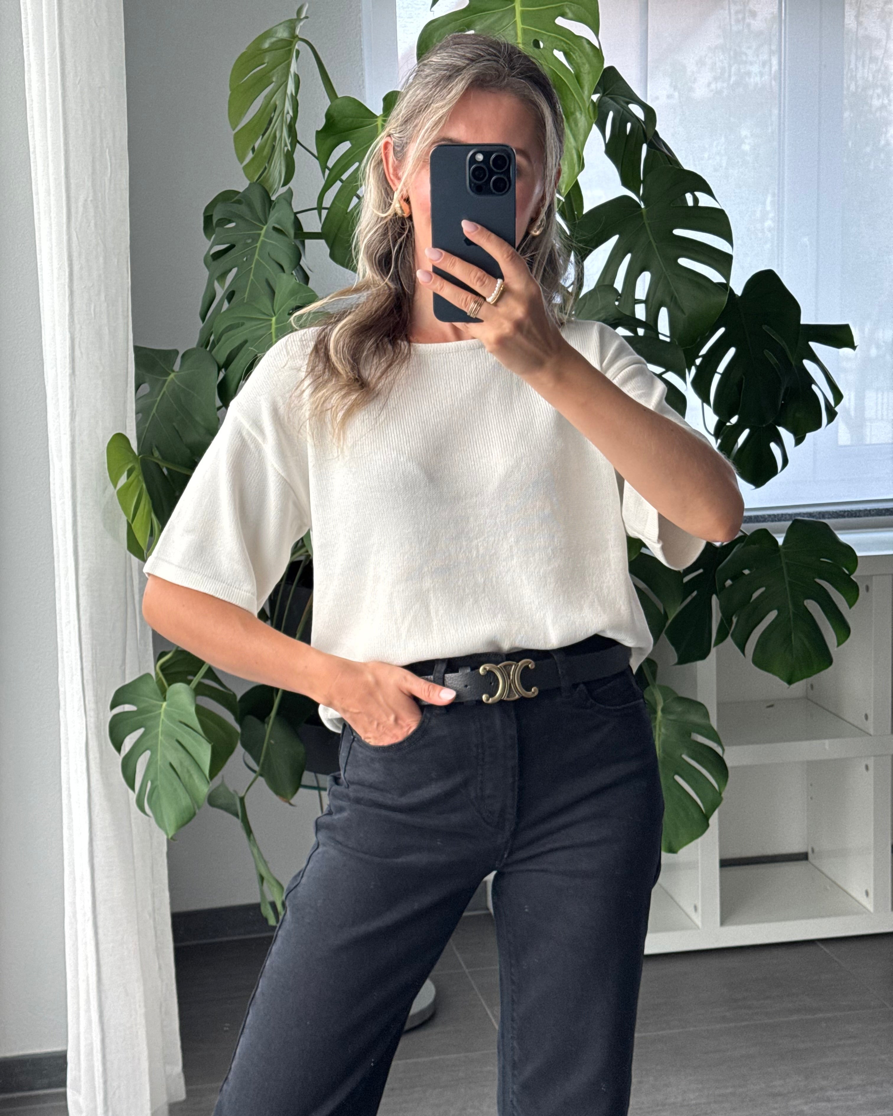 Sommerstrickshirt weiß
