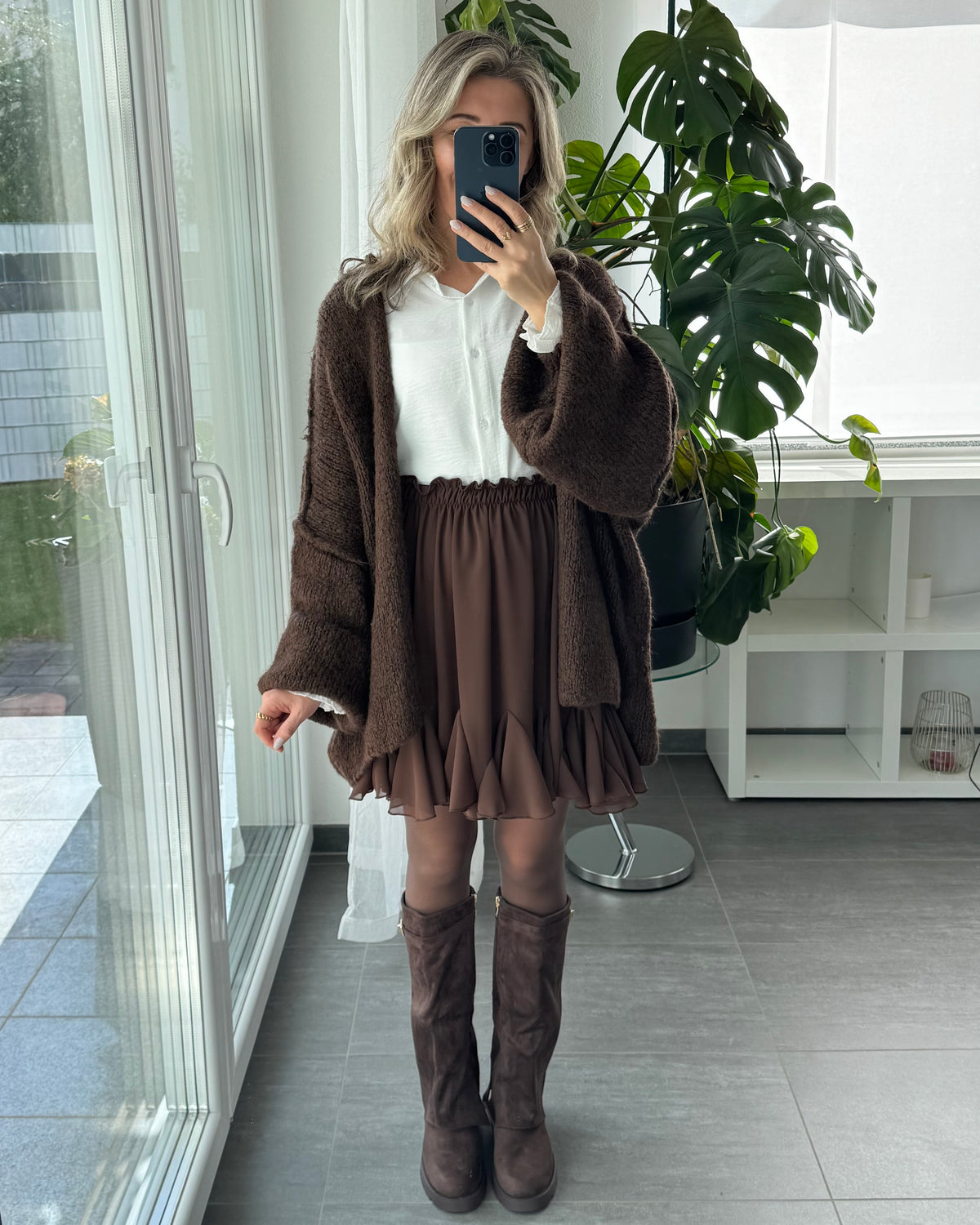 Offener Oversize Cardigan Lea BRAUN