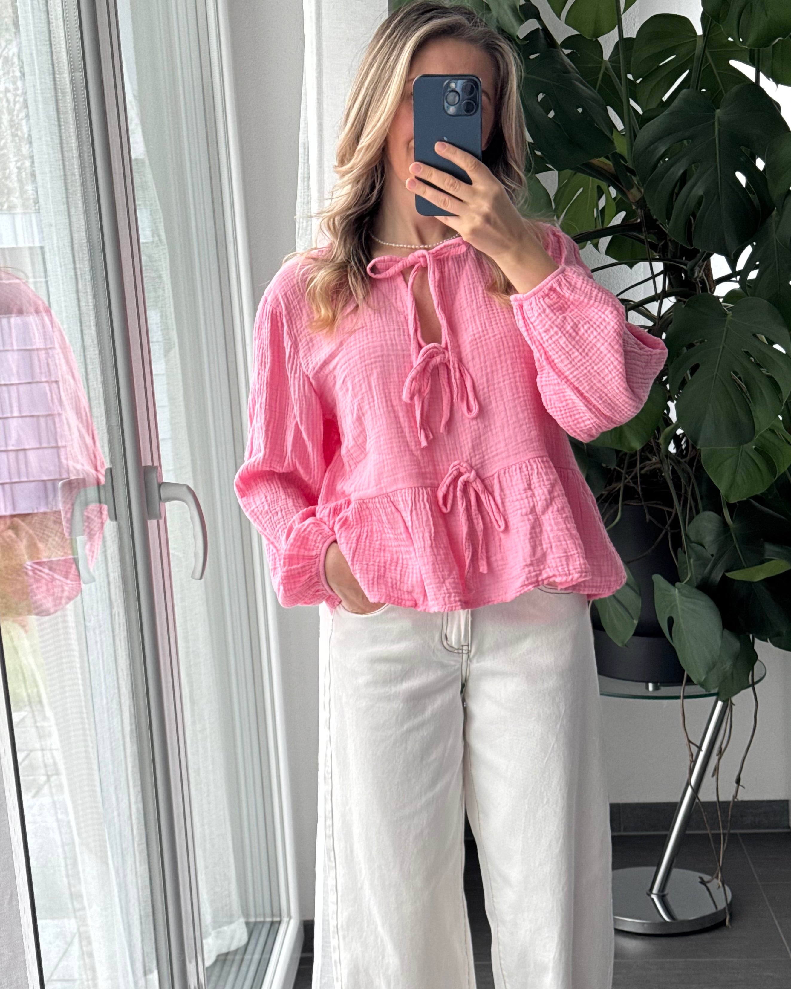 Musselinbluse Melly bubblerosa