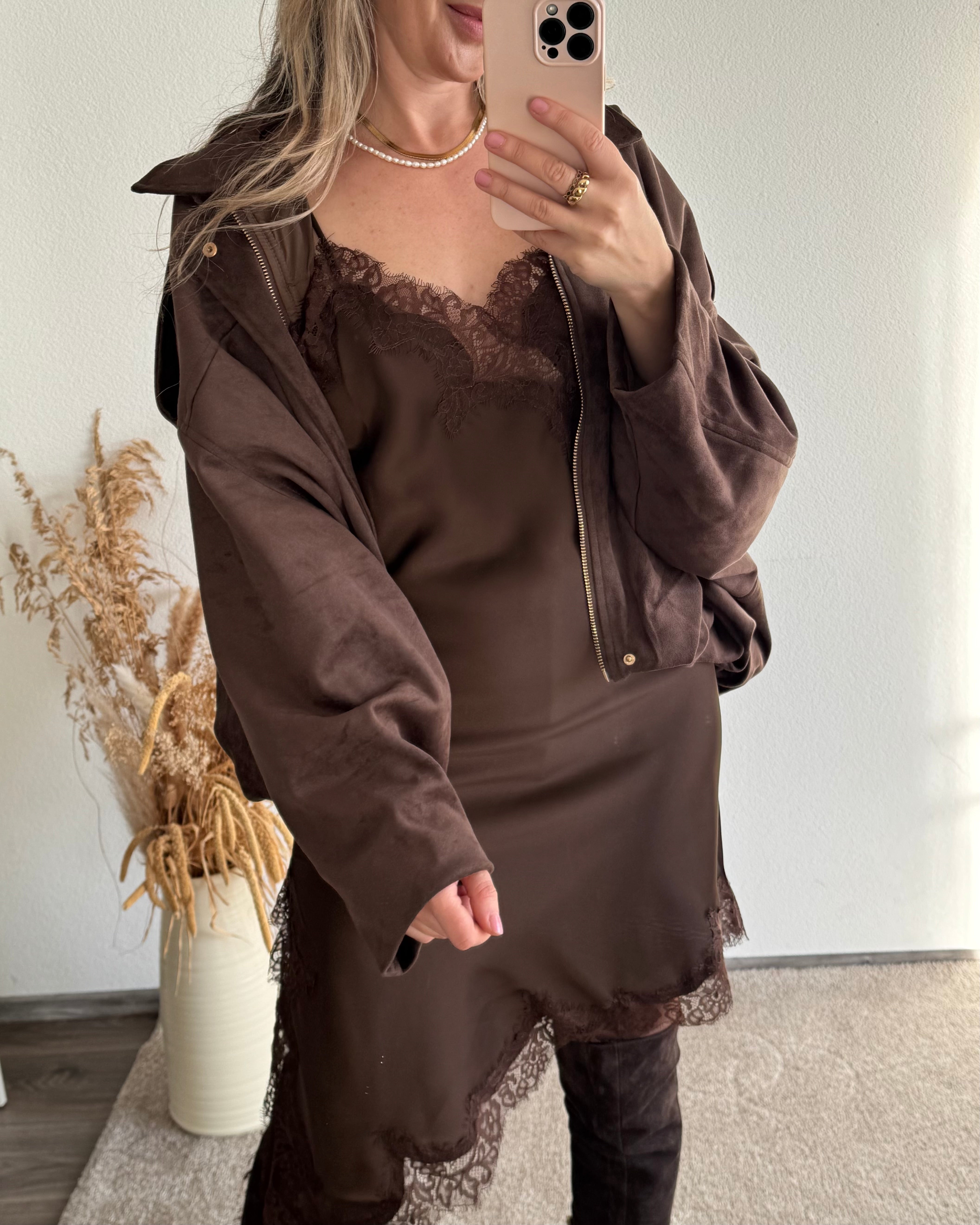 Satindress Lace COFFEE