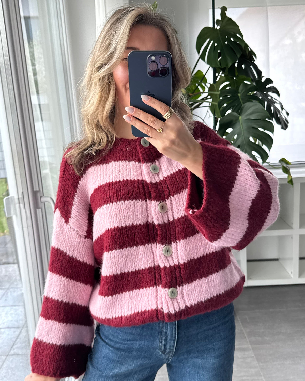 Strickjacke Molly Bordeaux Rosa