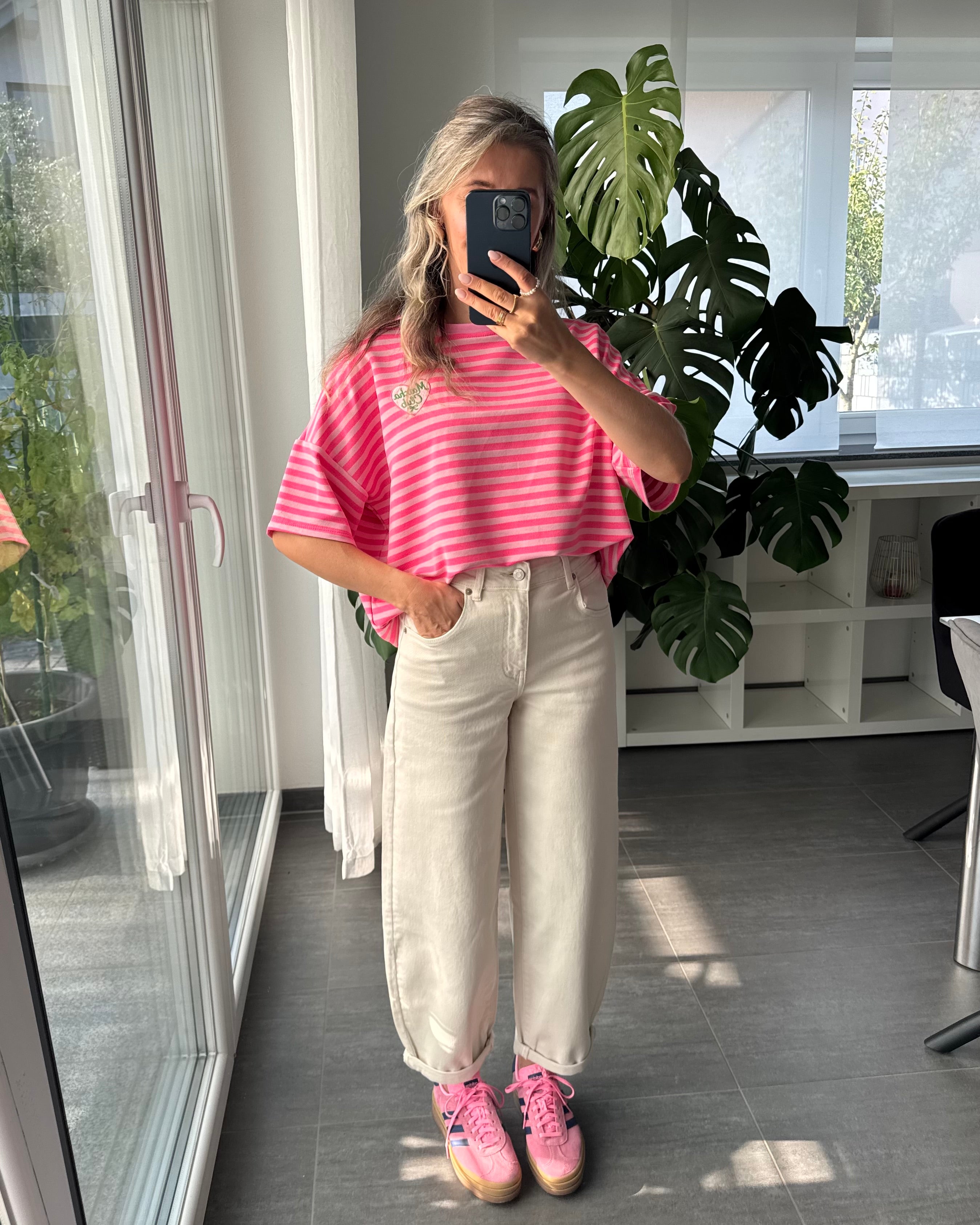 Shirt Streifenliebe Matcha Club Pink