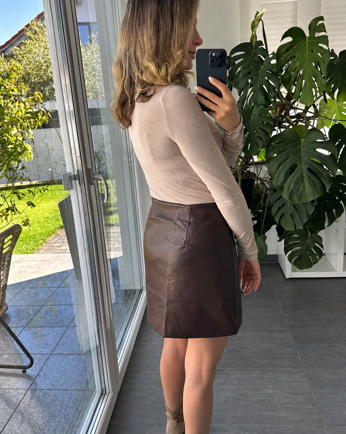 Lederoptik Rock Noa braun