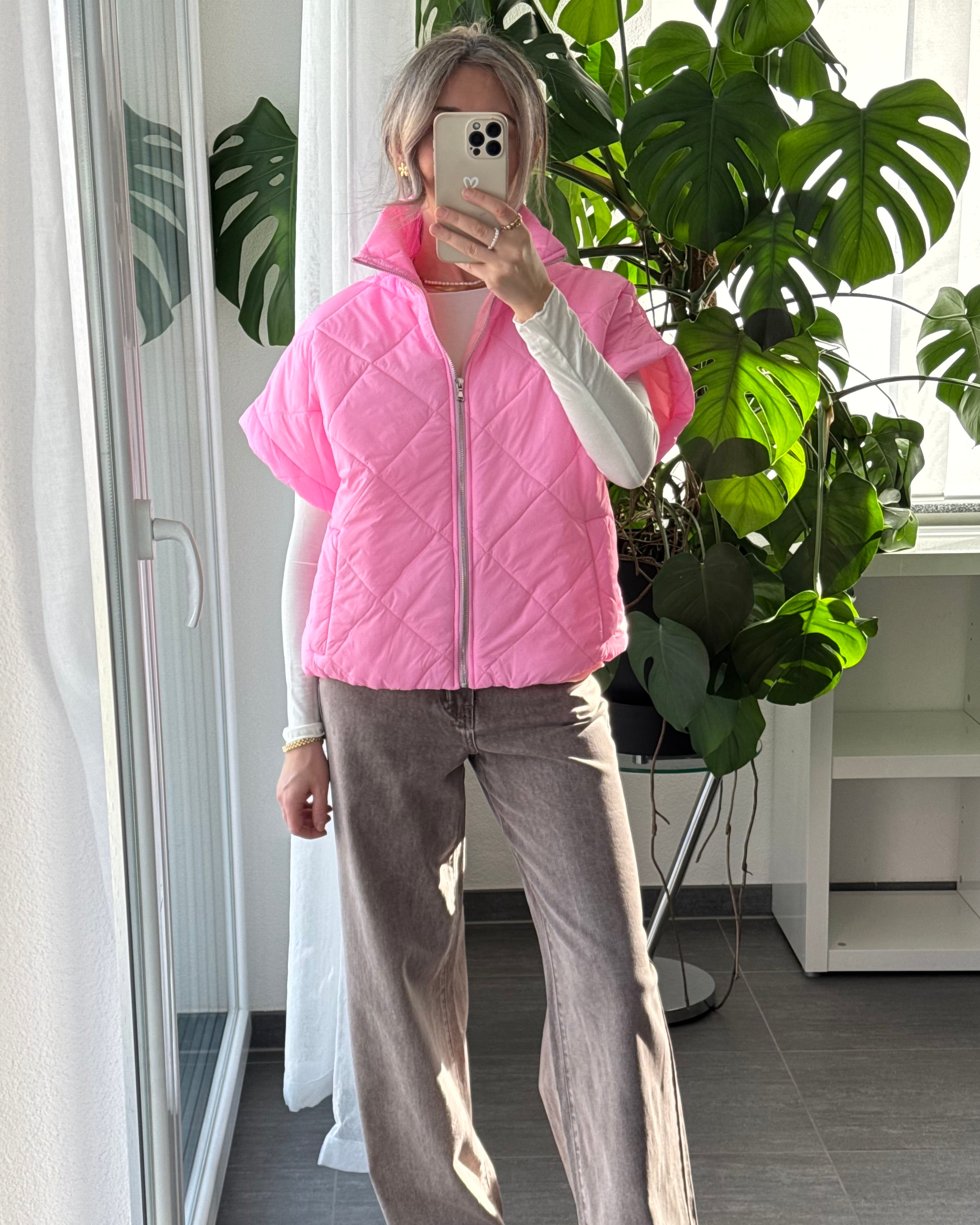 Weste gesteppt Rosa