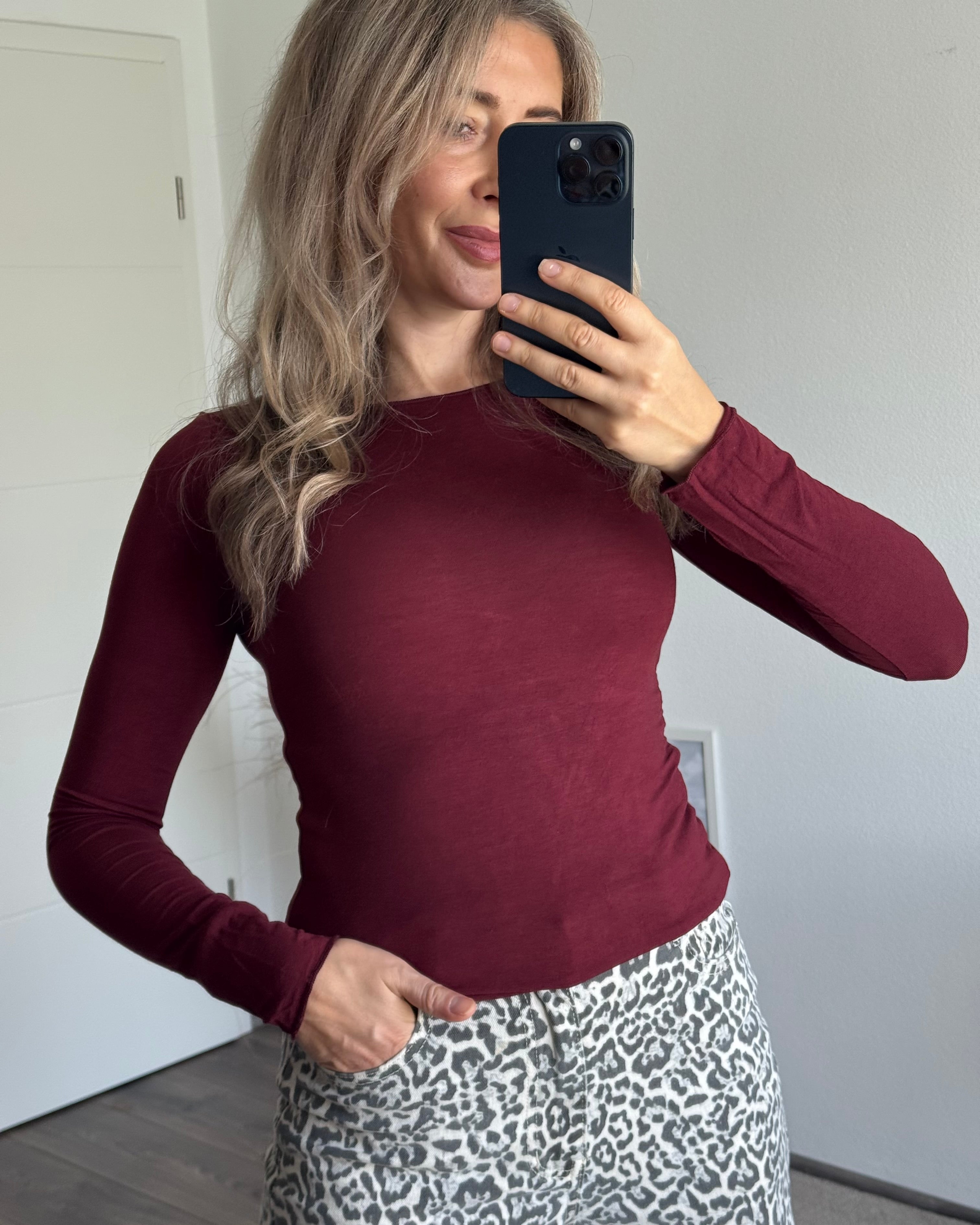 Supersoft & Stretchy Basictop BORDEAUX