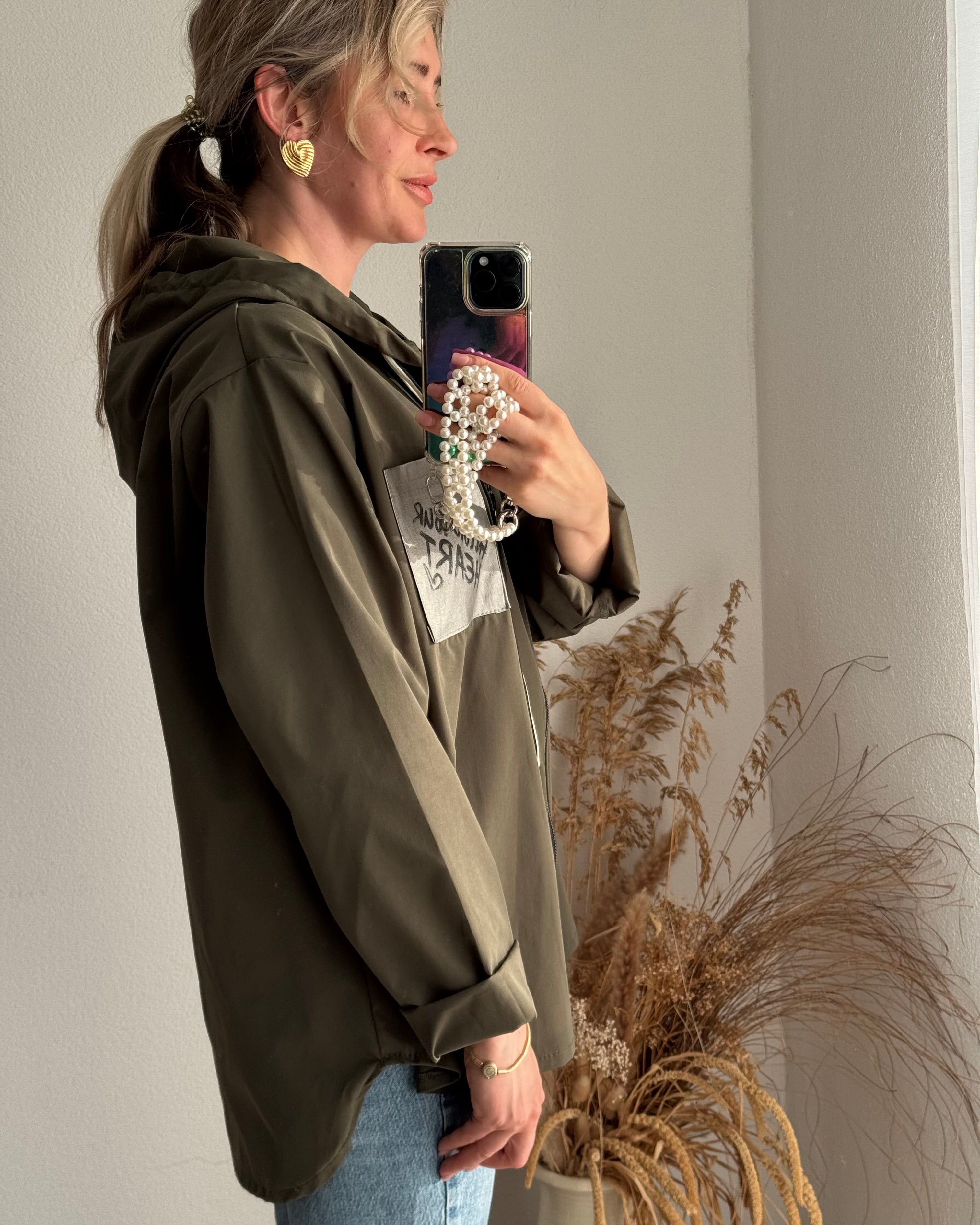 Sommerjacke FOLLOW YOUR HEART Khaki