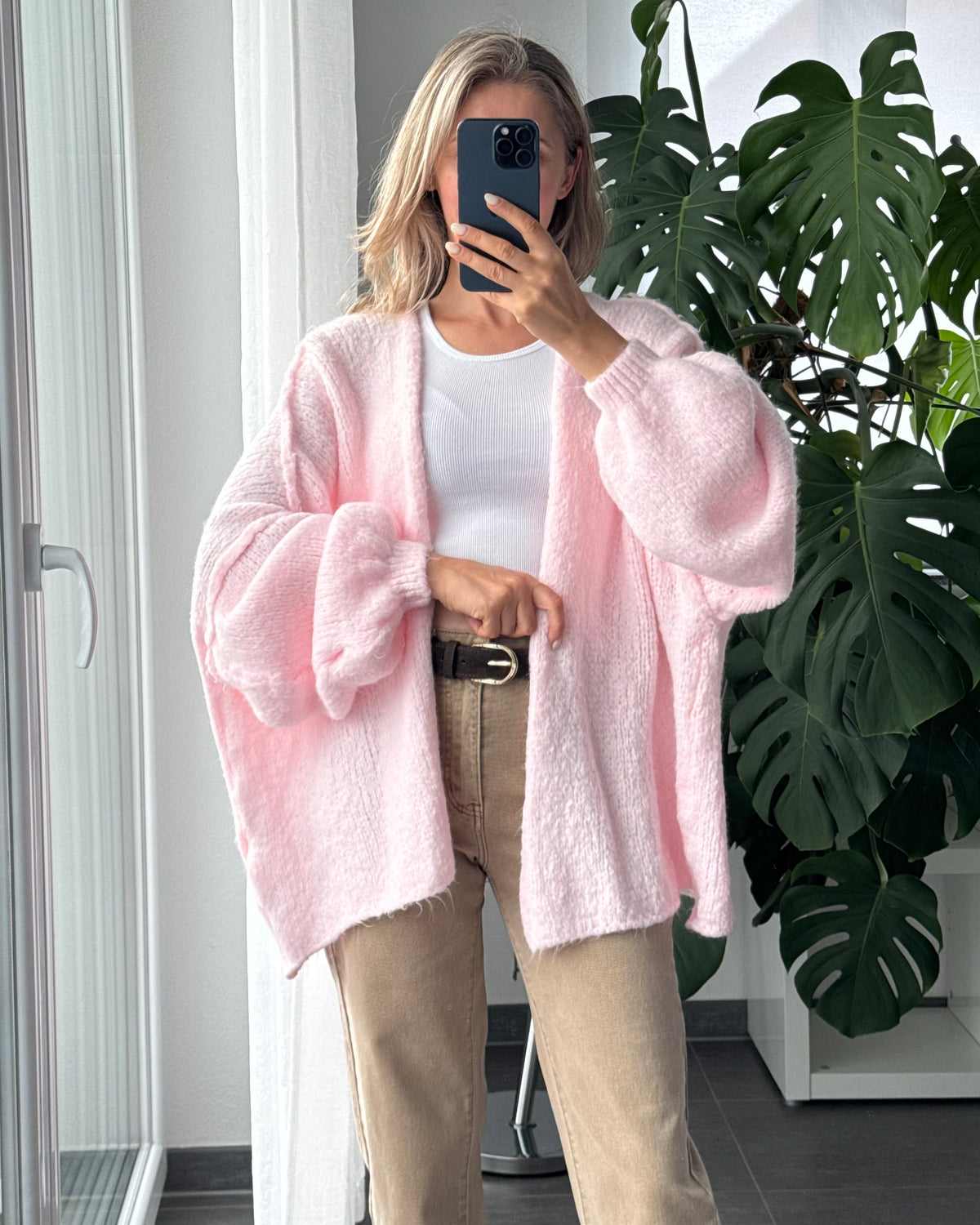 Offener Oversize Cardigan Lea Rosa
