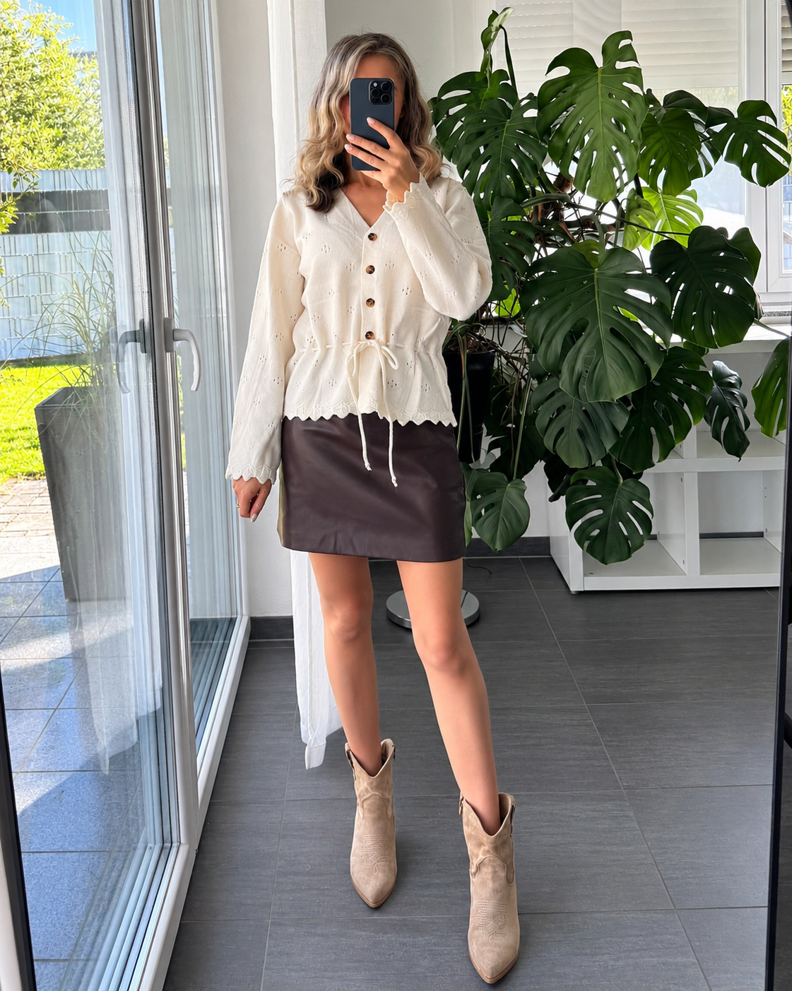 Strickcardigan Elodie Creme